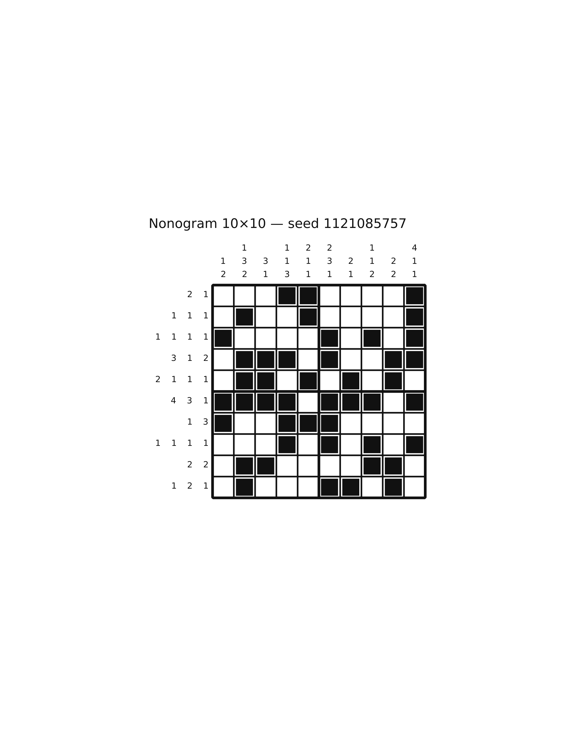 Nonogram 10×10 #46 — solution