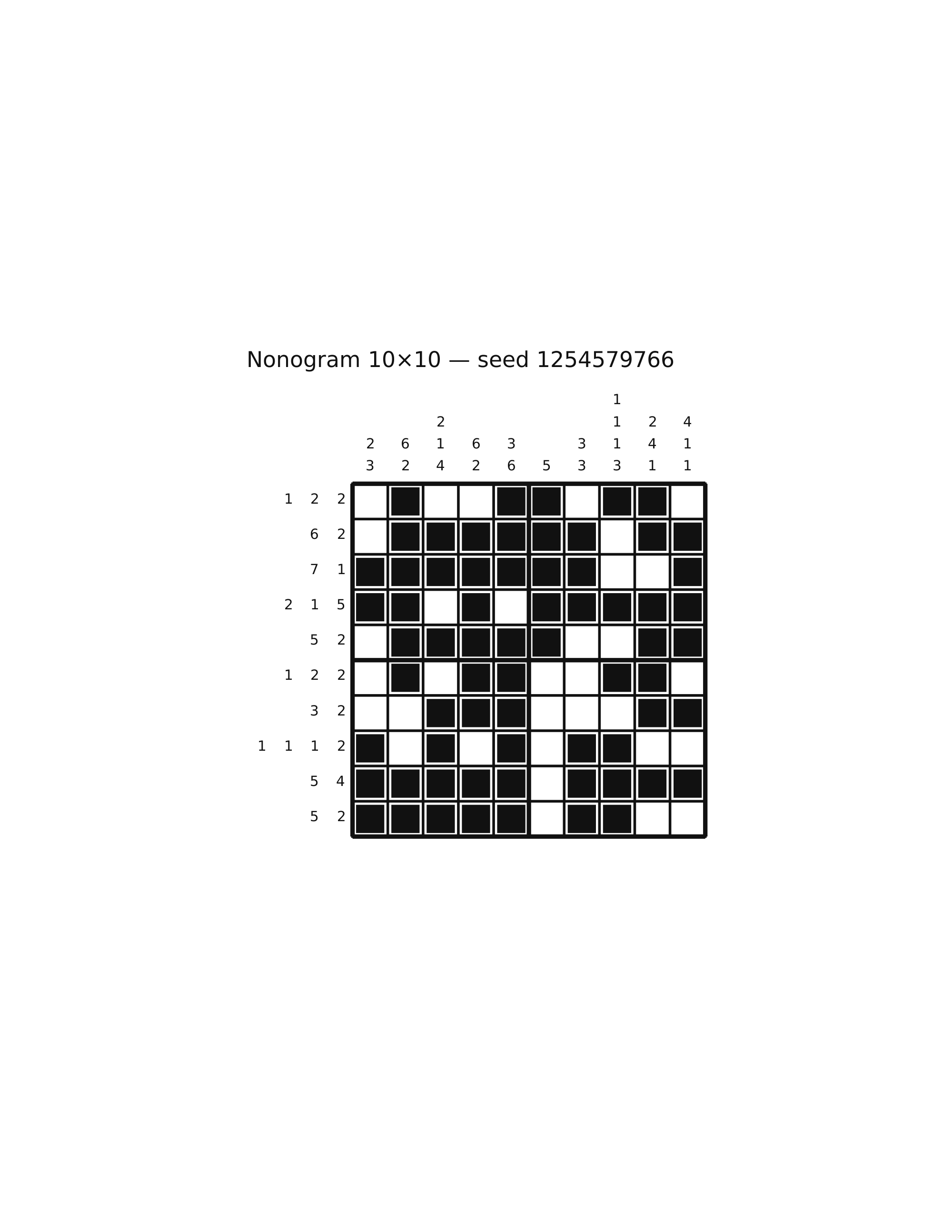 Nonogram 10×10 #31 — solution