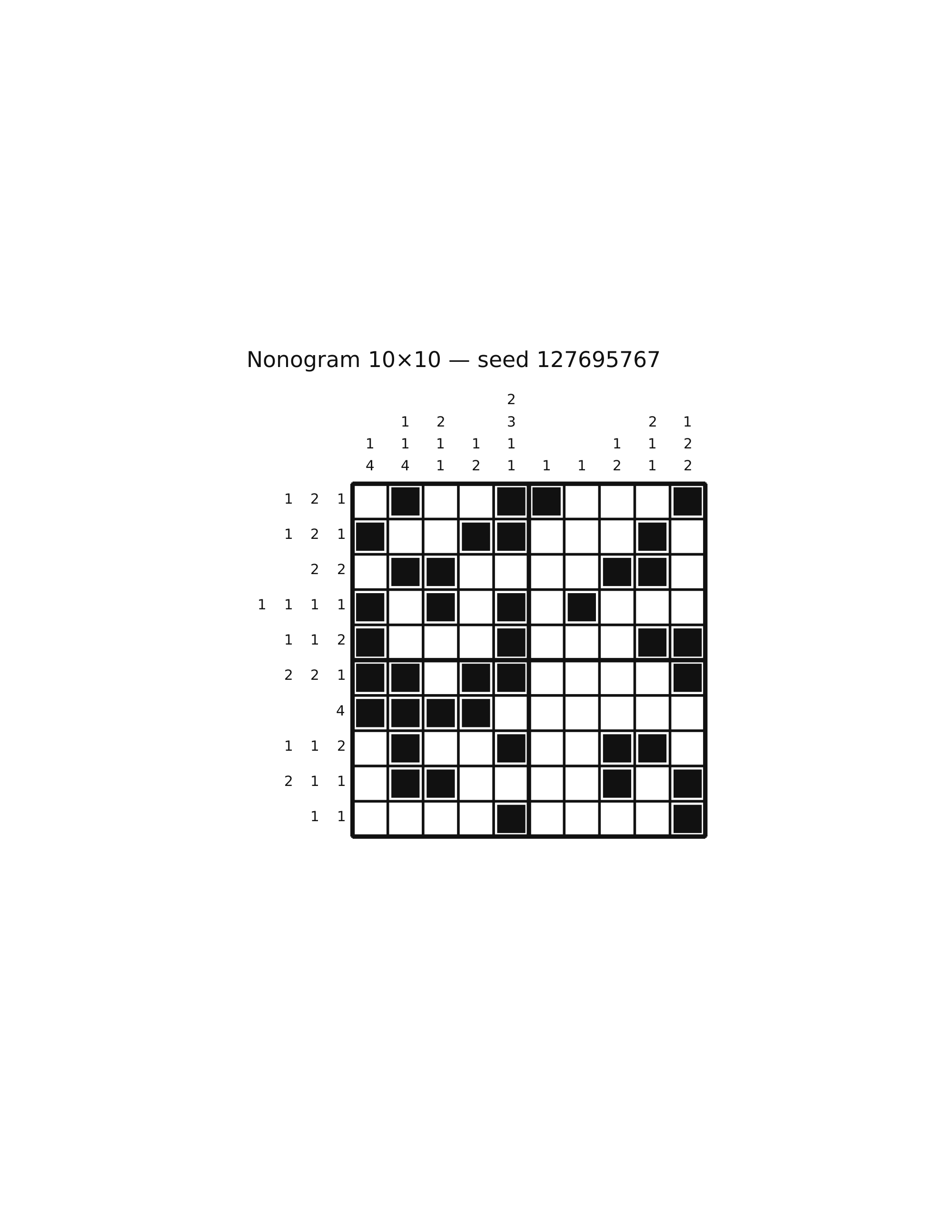 Nonogram 10×10 #59 — solution