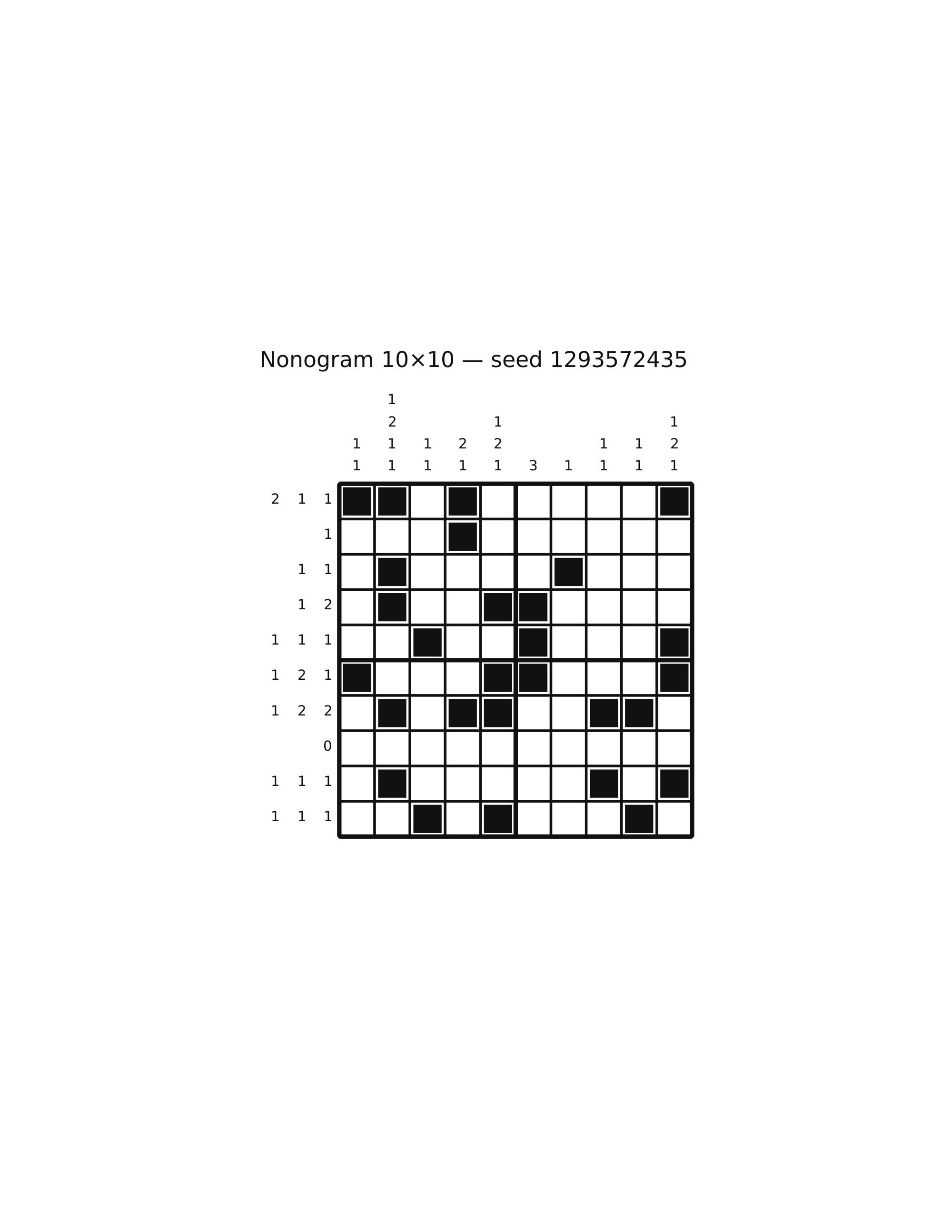 Nonogram 10×10 #44 — solution