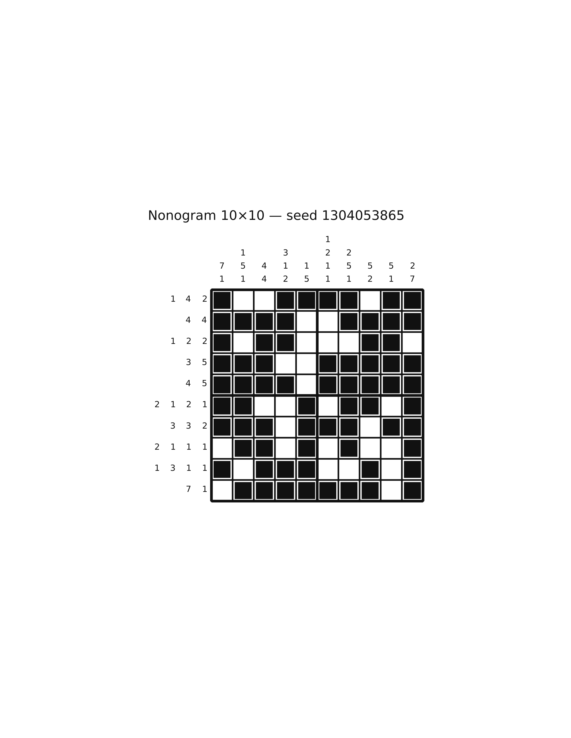 Nonogram 10×10 #64 — solution