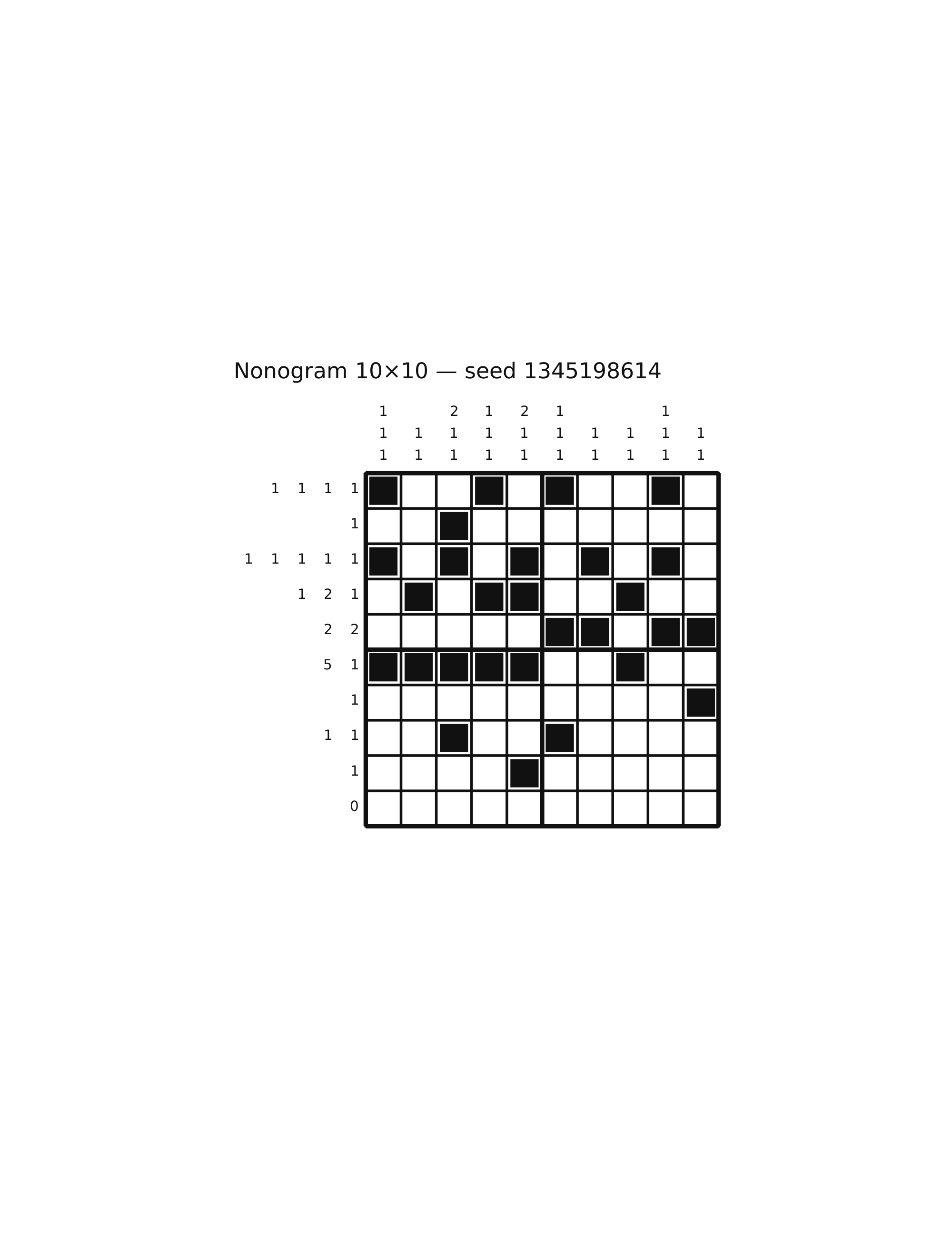 Nonogram 10×10 #10 — solution