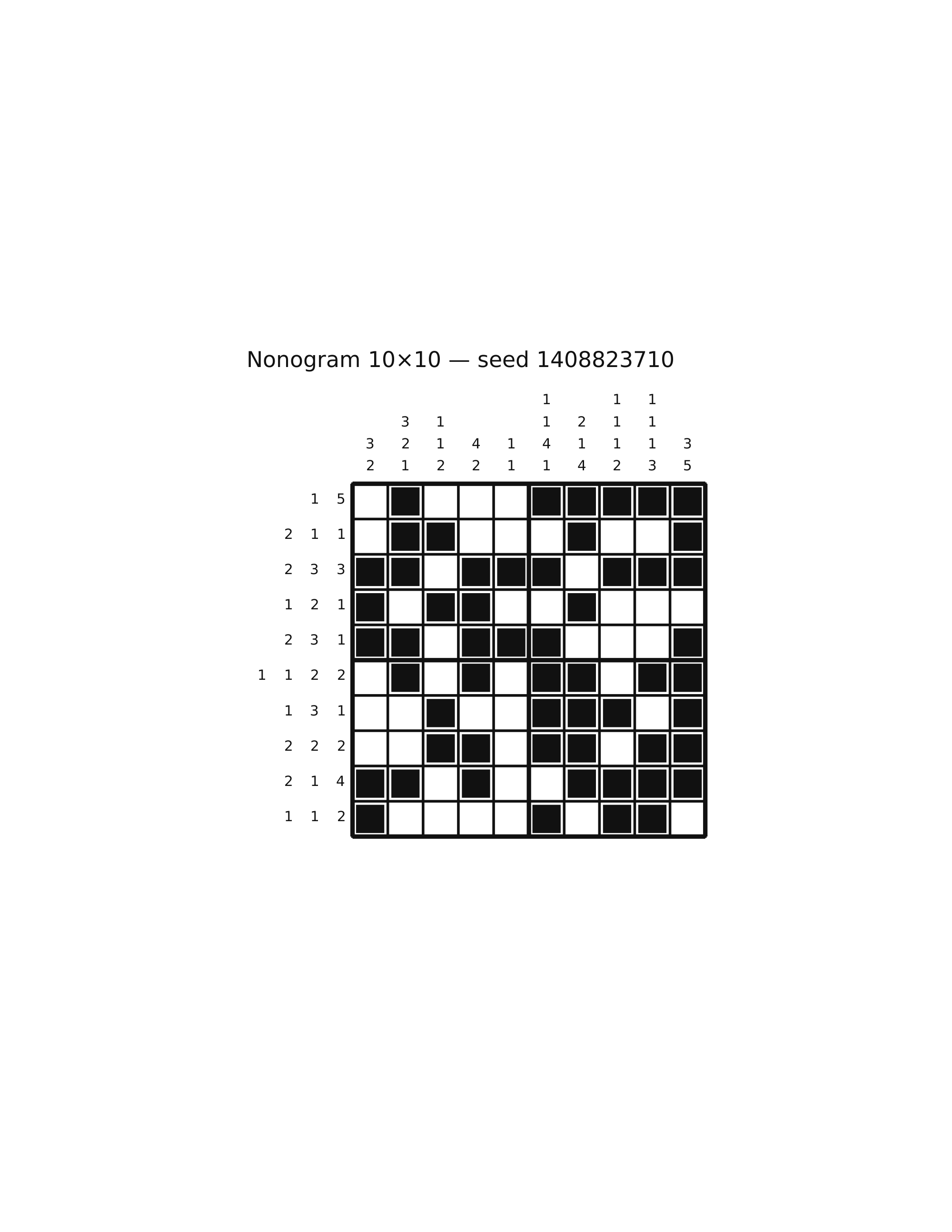 Nonogram 10×10 #11 — solution