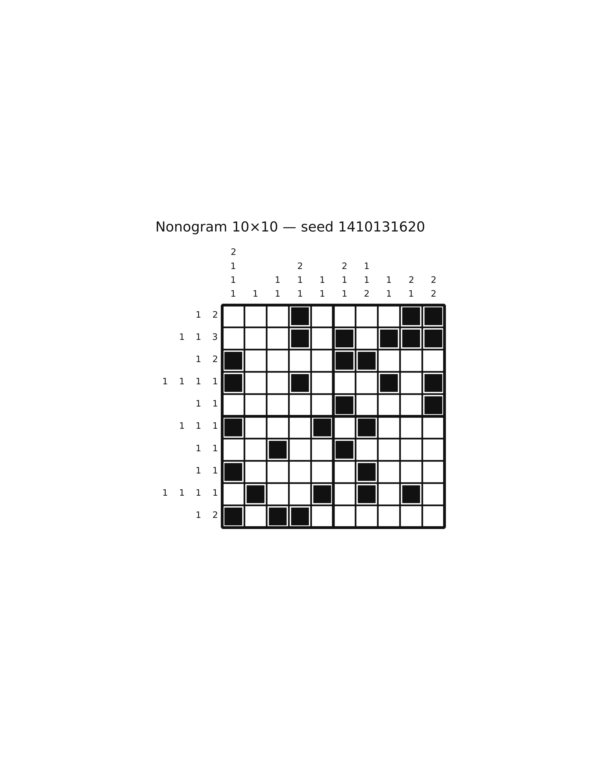 Nonogram 10×10 #17 — solution