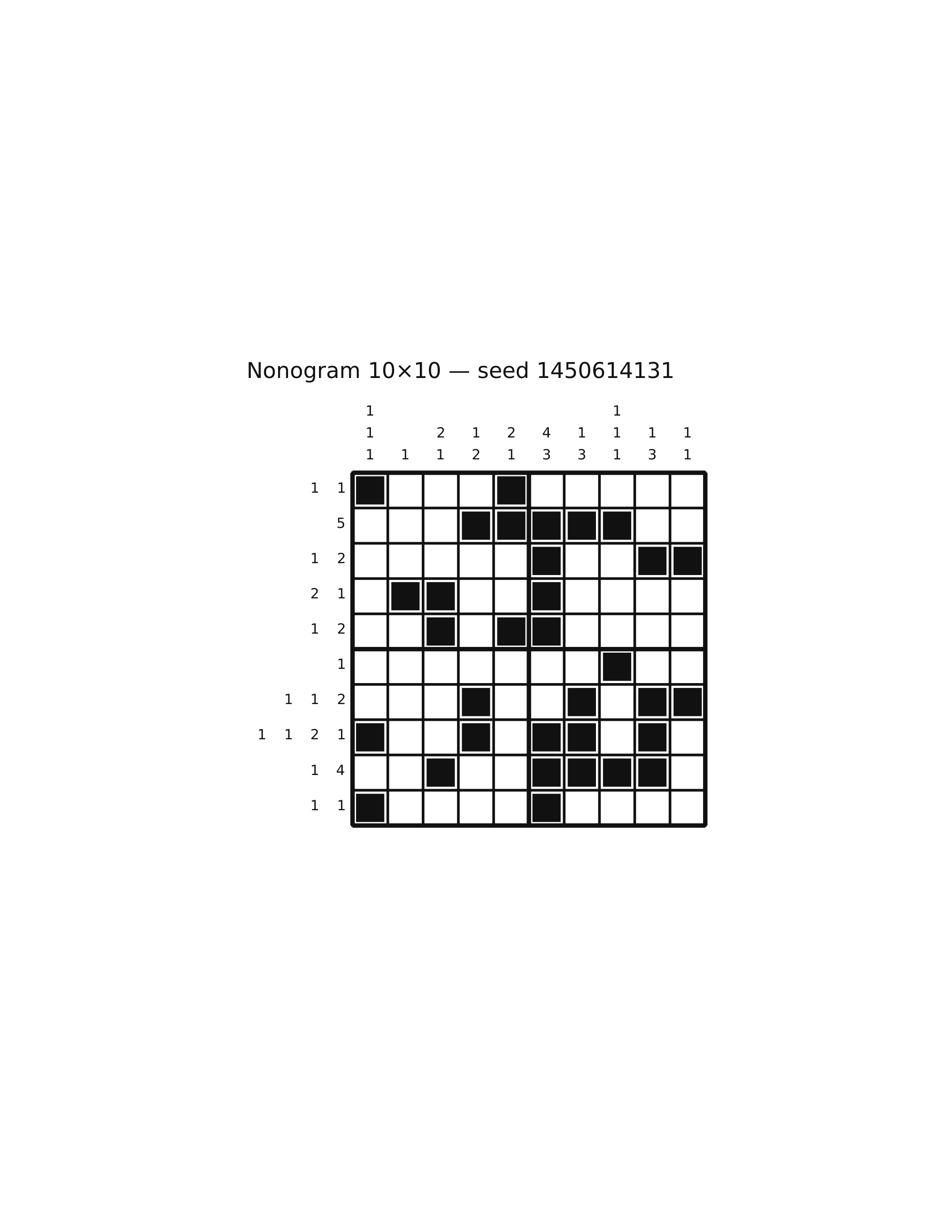 Nonogram 10×10 #47 — solution