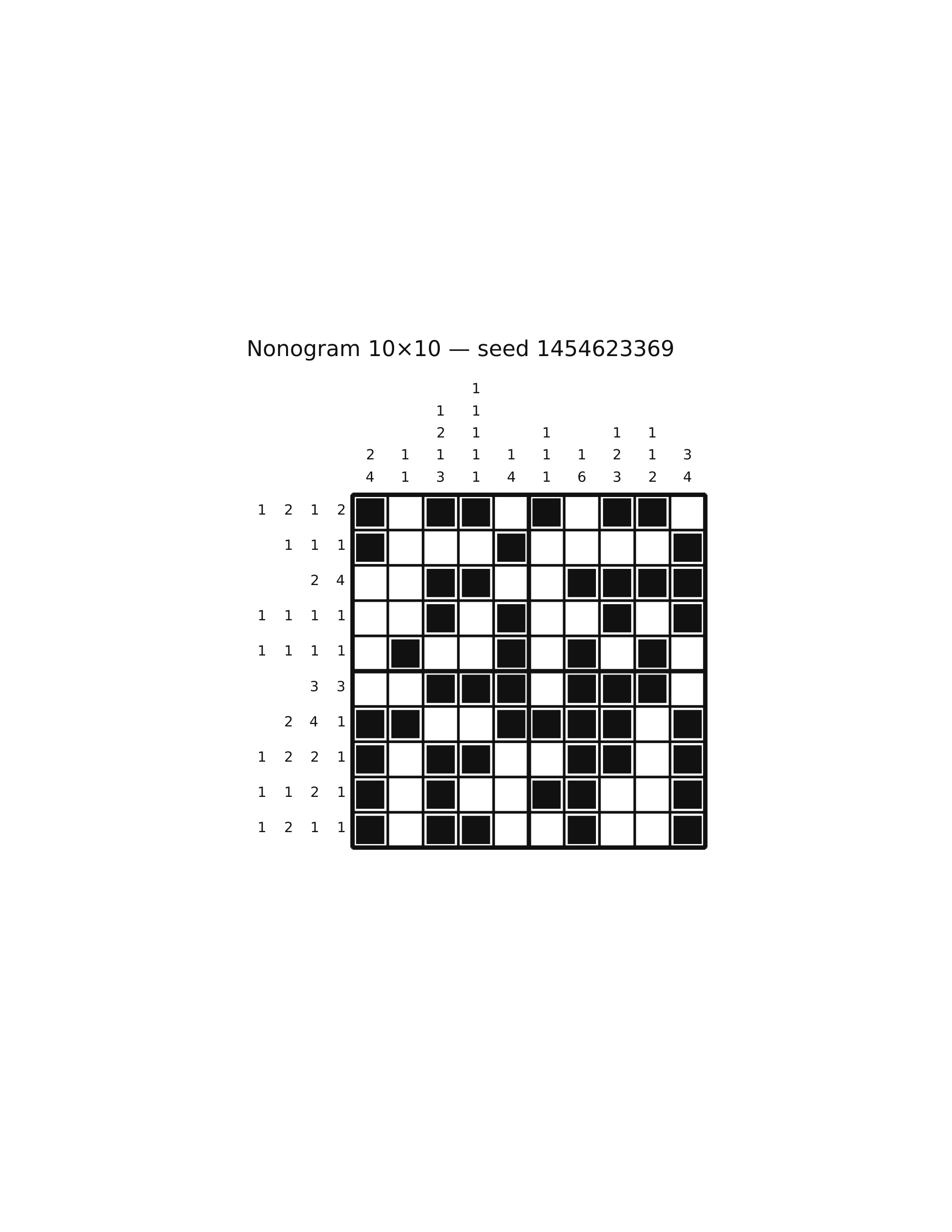Nonogram 10×10 #54 — solution