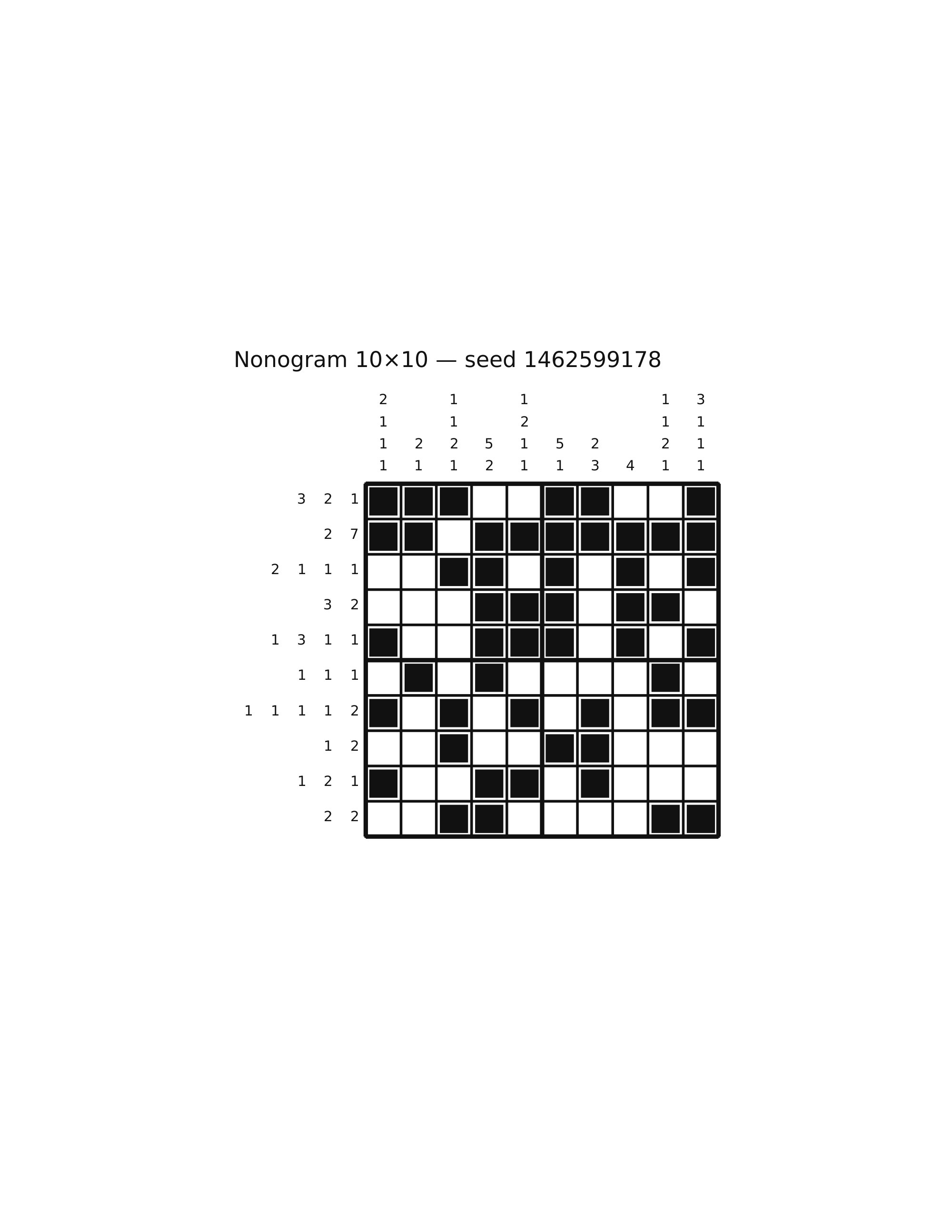 Nonogram 10×10 #55 — solution