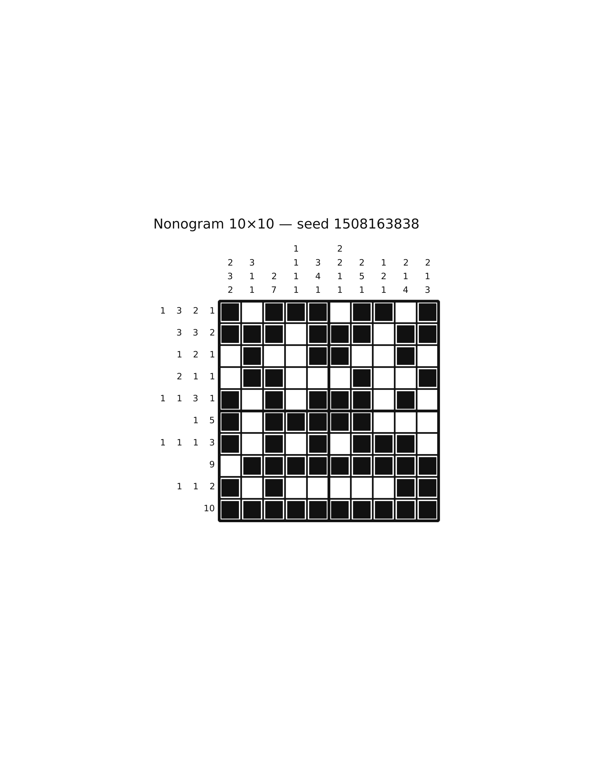 Nonogram 10×10 #45 — solution
