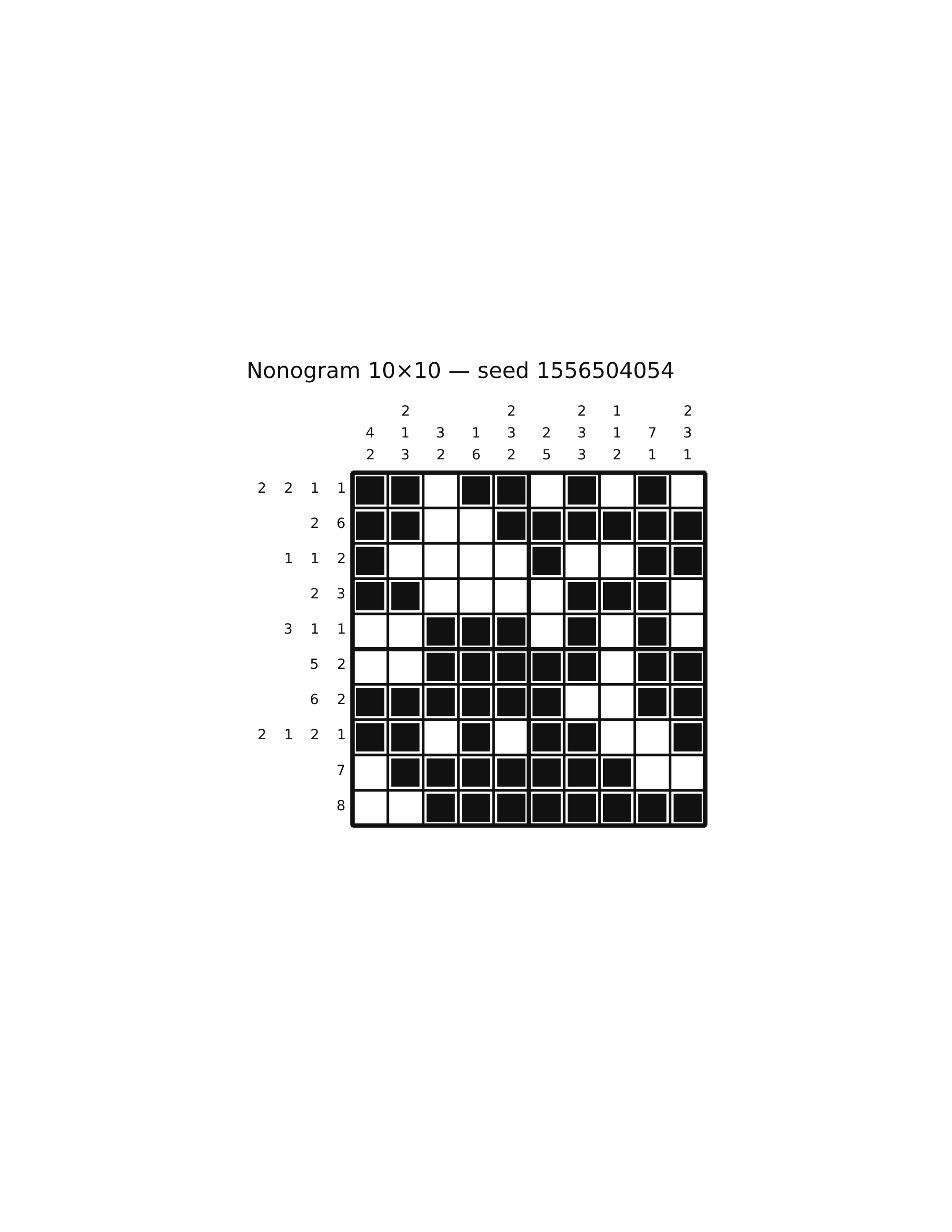Nonogram 10×10 #25 — solution