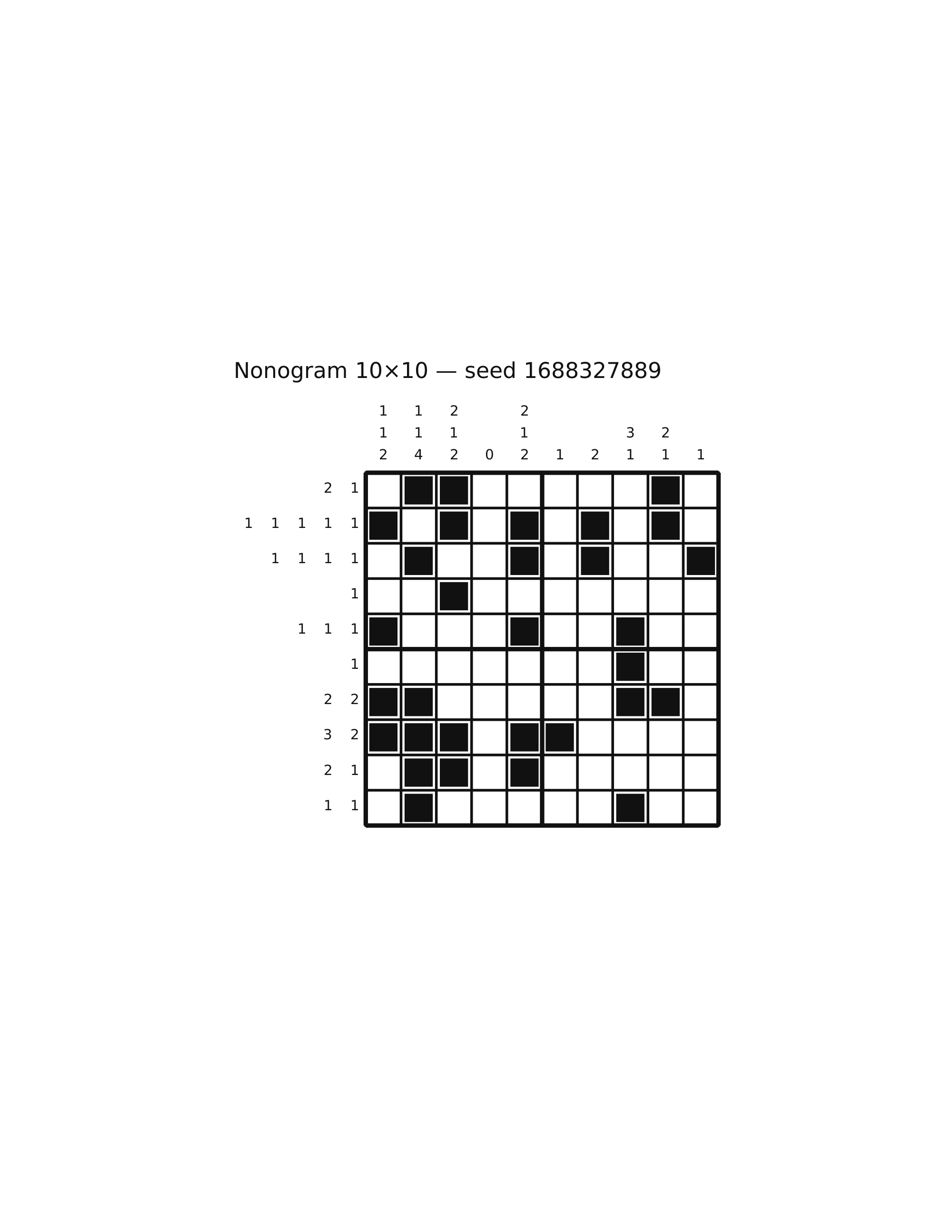 Nonogram 10×10 #66 — solution
