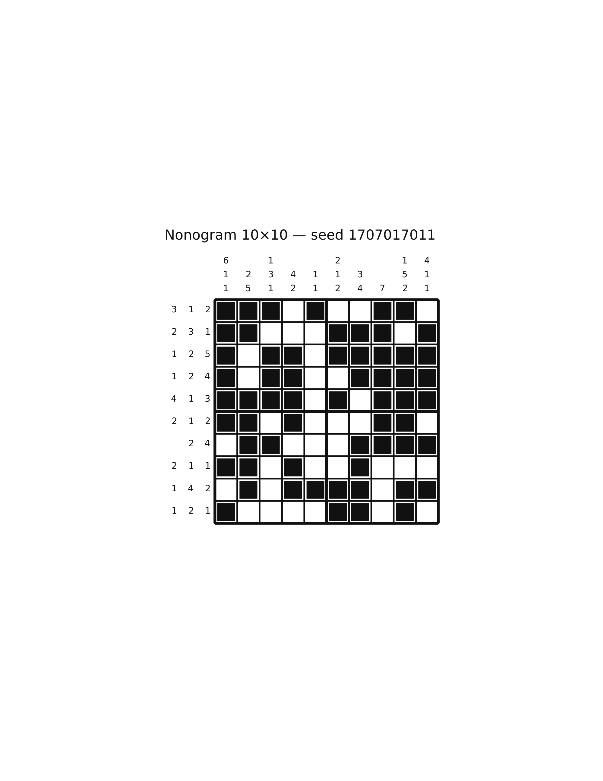 Nonogram 10×10 #66 — solution