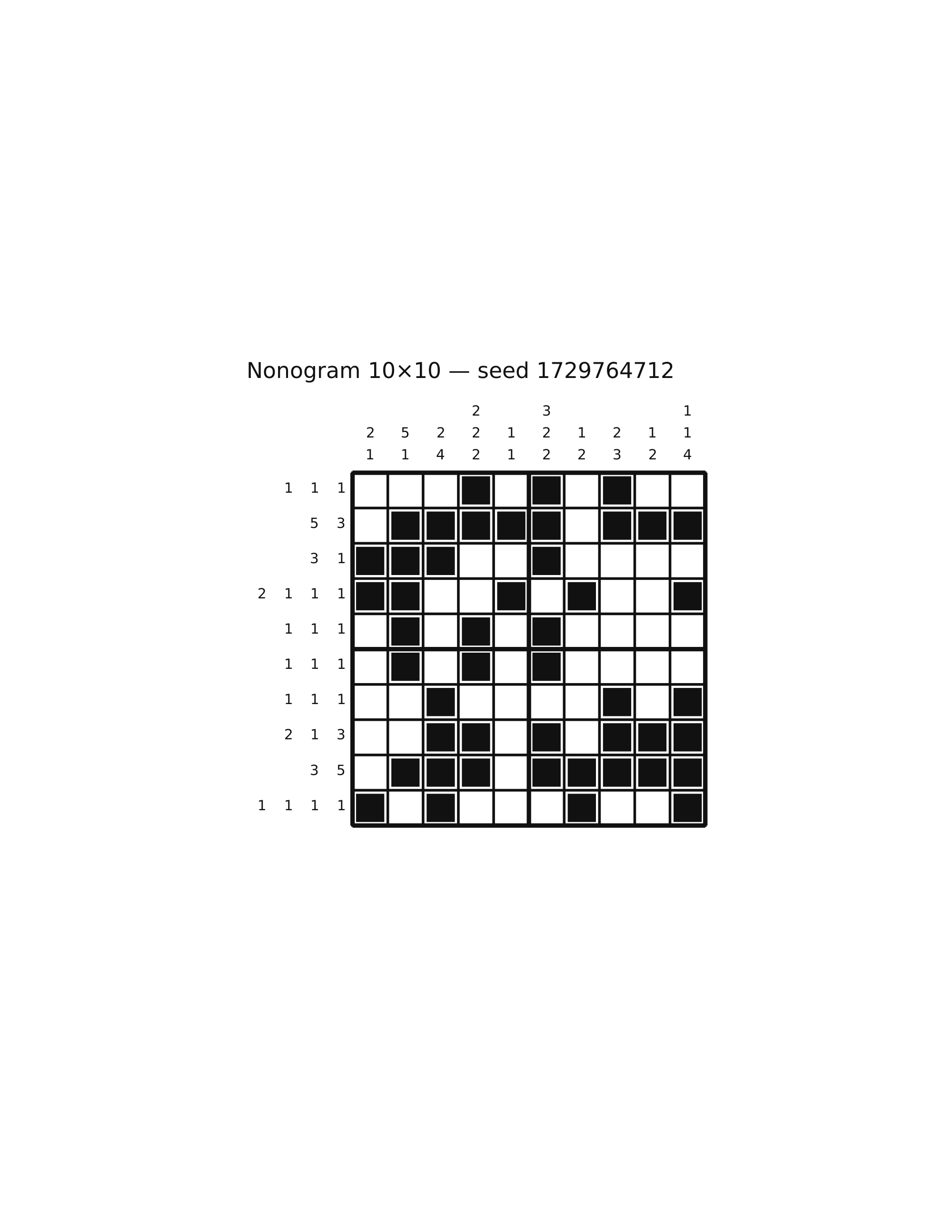 Nonogram 10×10 #60 — solution