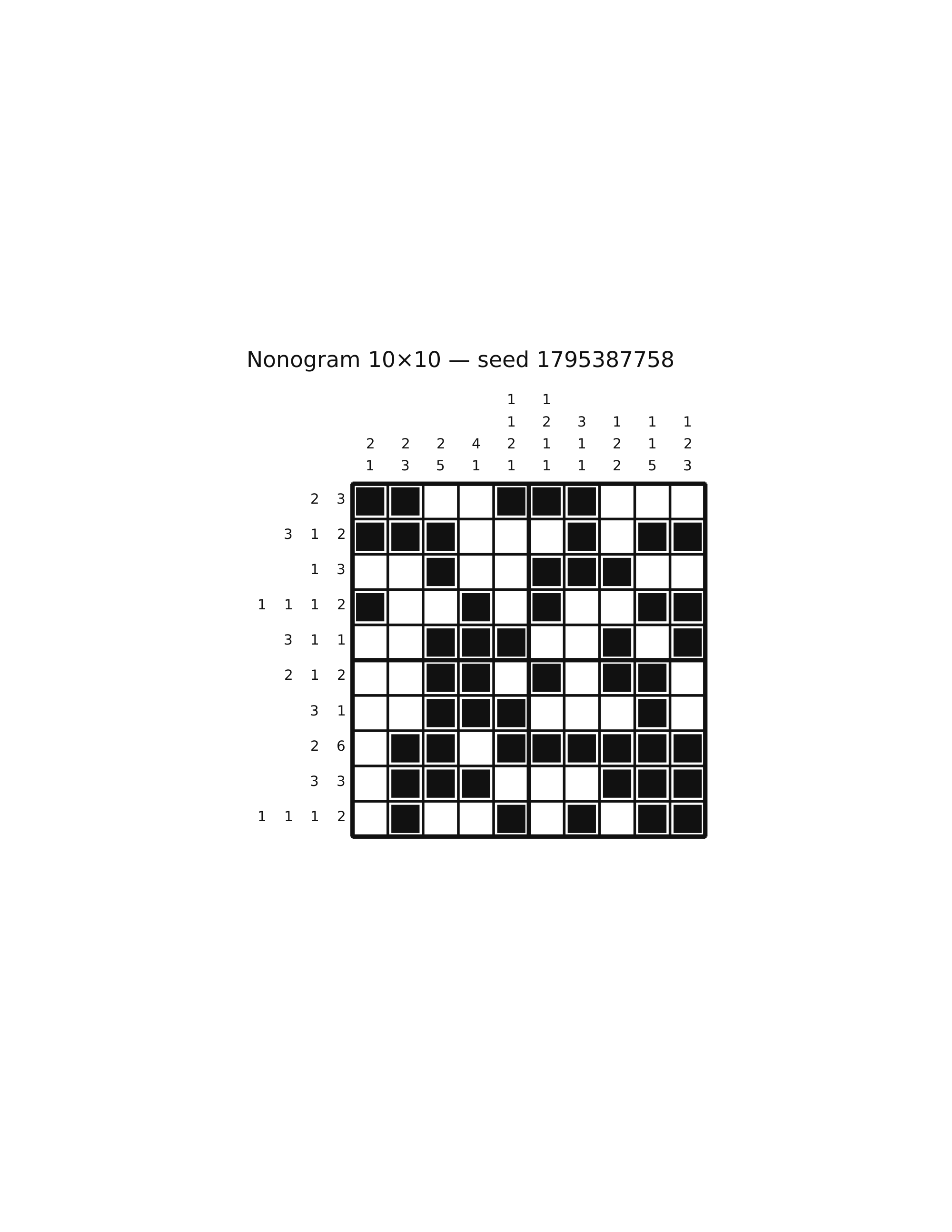 Nonogram 10×10 #48 — solution