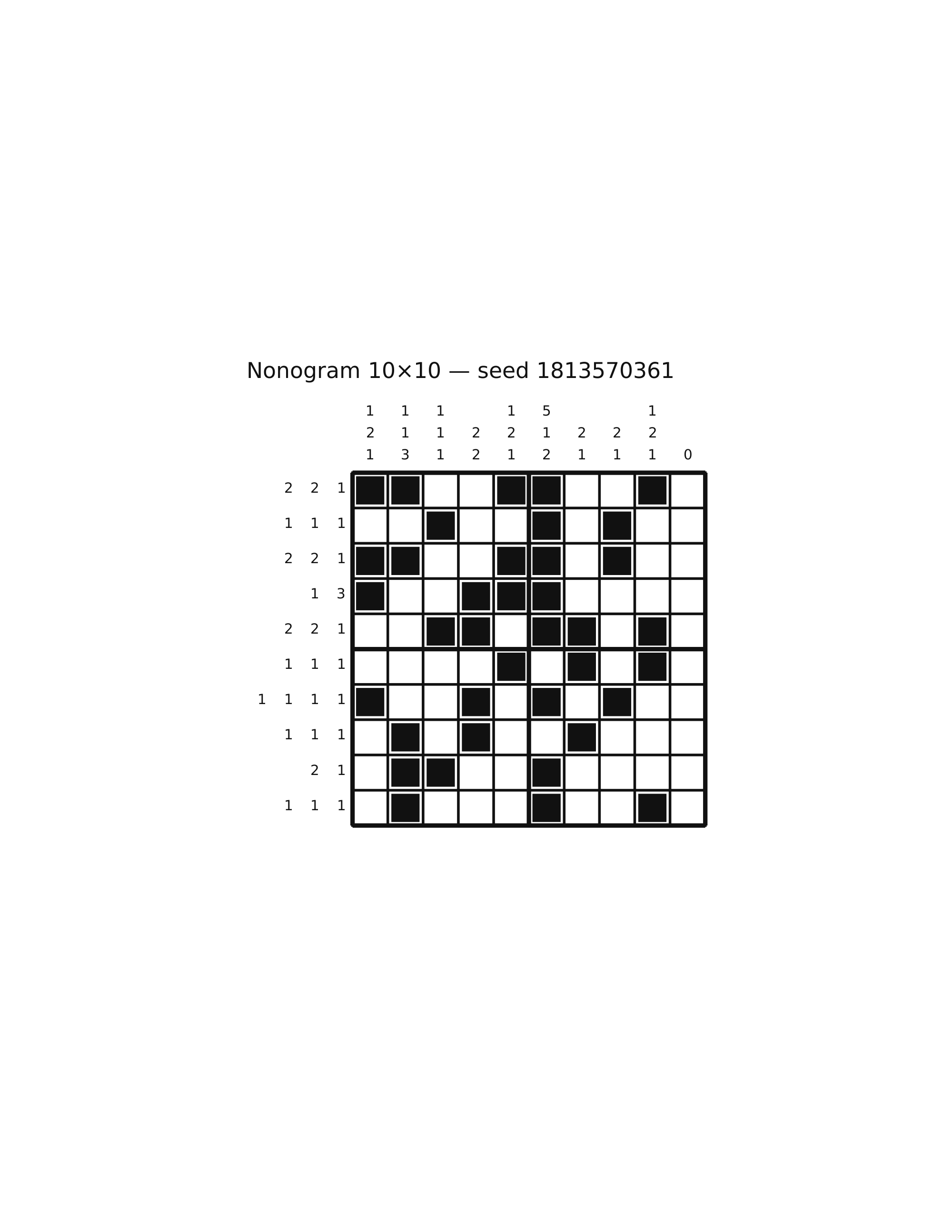 Nonogram 10×10 #19 — solution