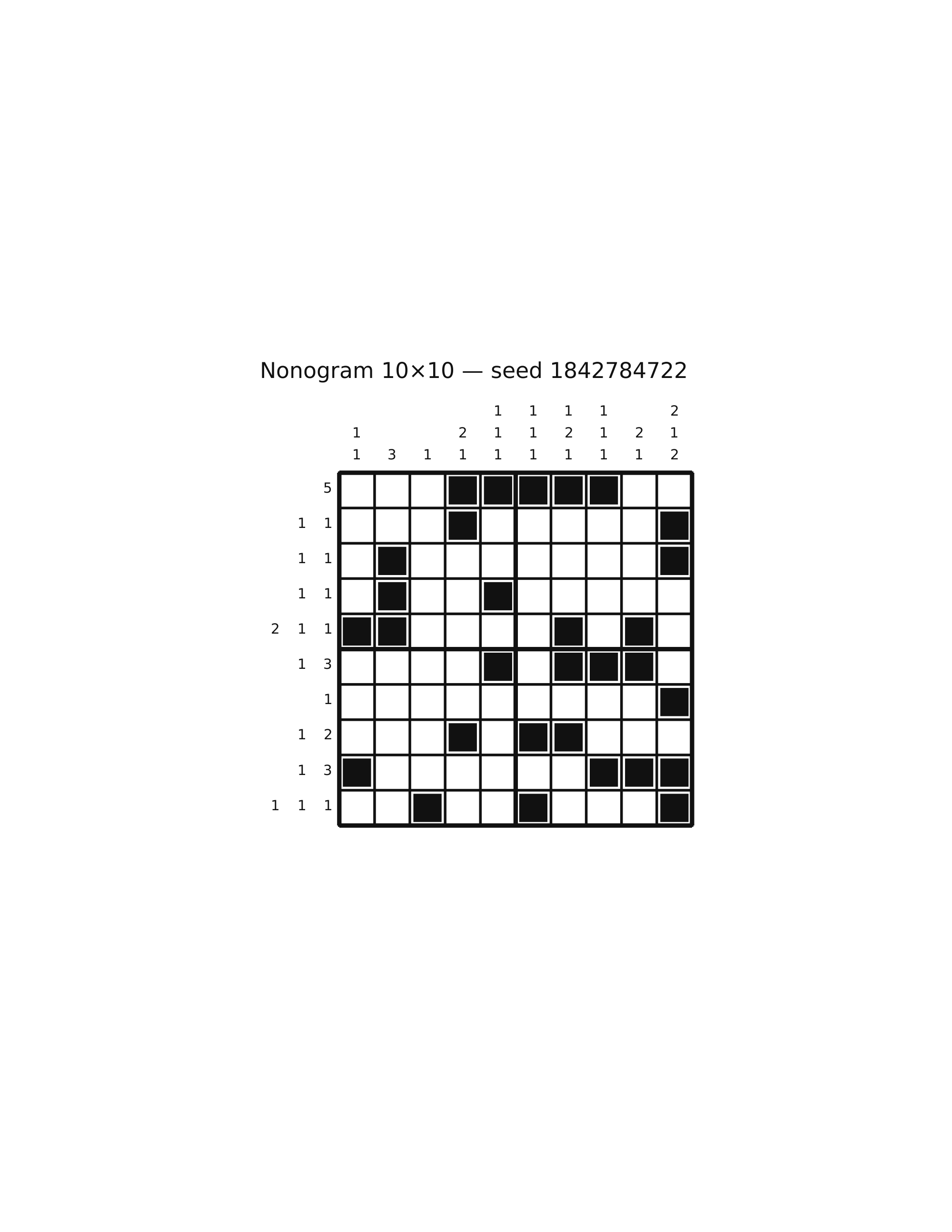 Nonogram 10×10 #68 — solution