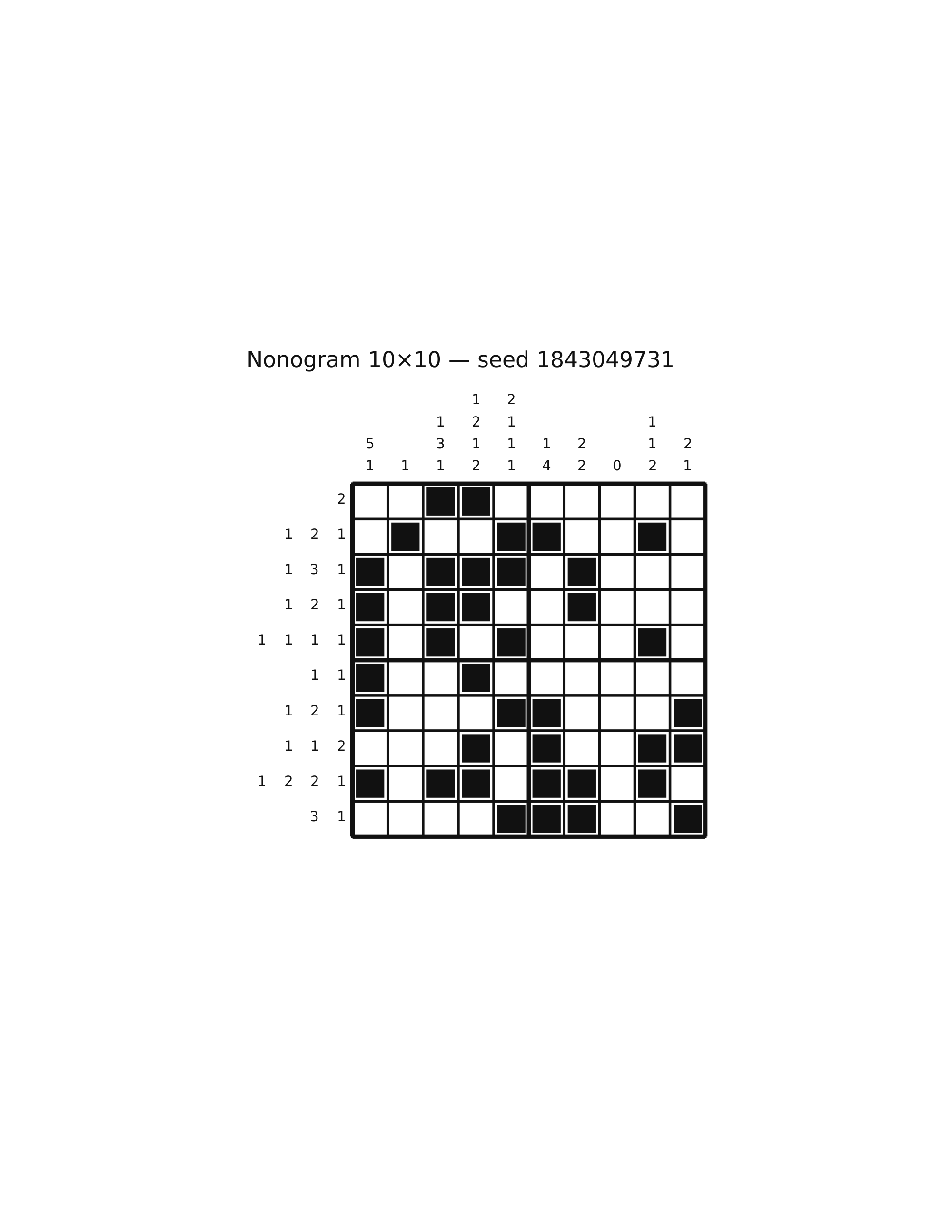 Nonogram 10×10 #65 — solution