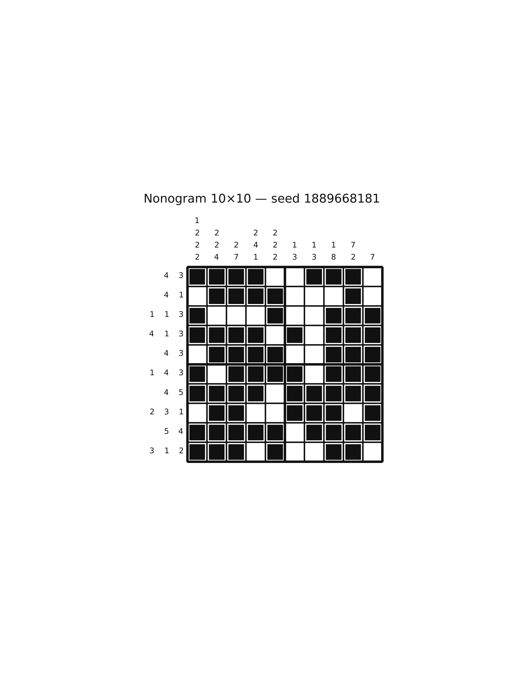 Nonogram 10×10 #66 — solution