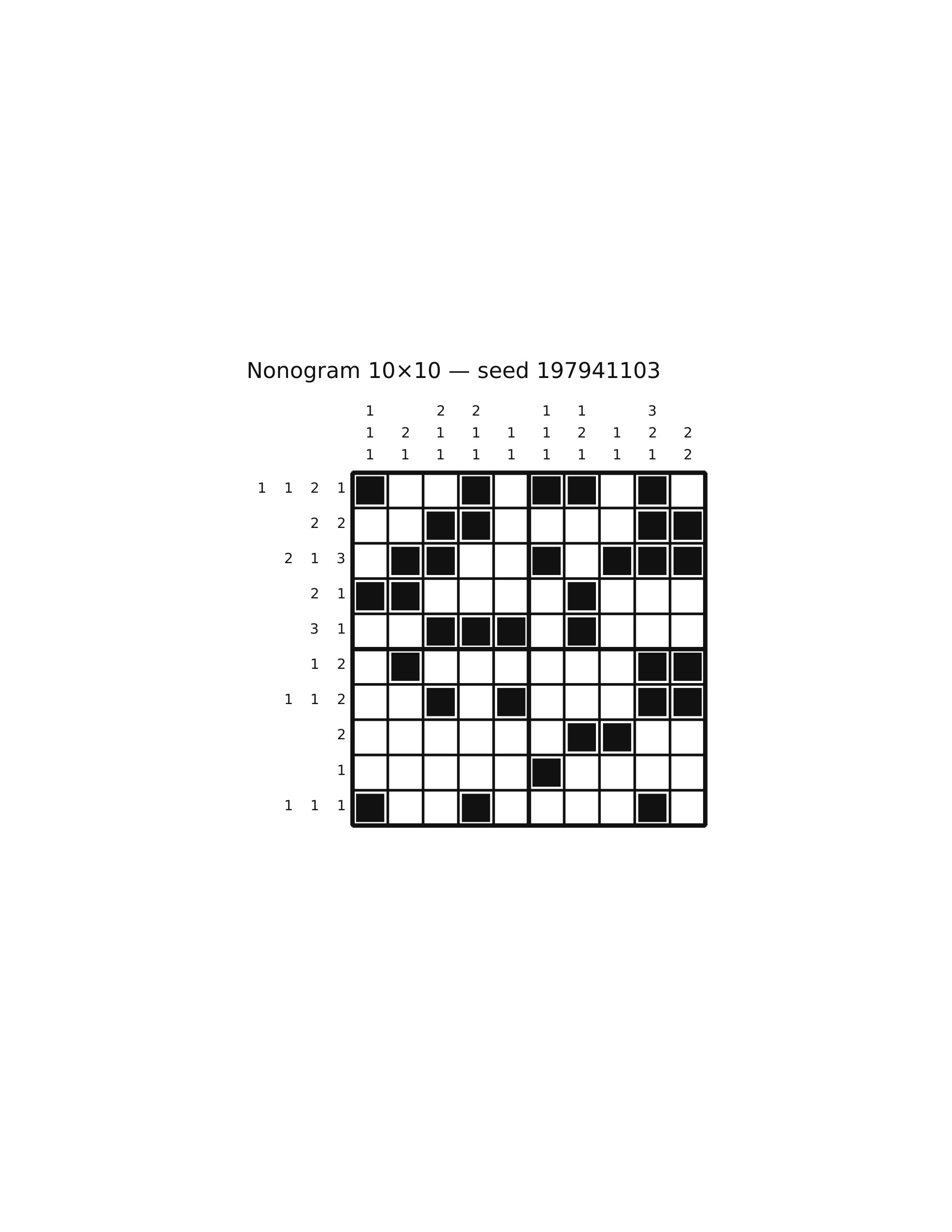 Nonogram 10×10 #66 — solution
