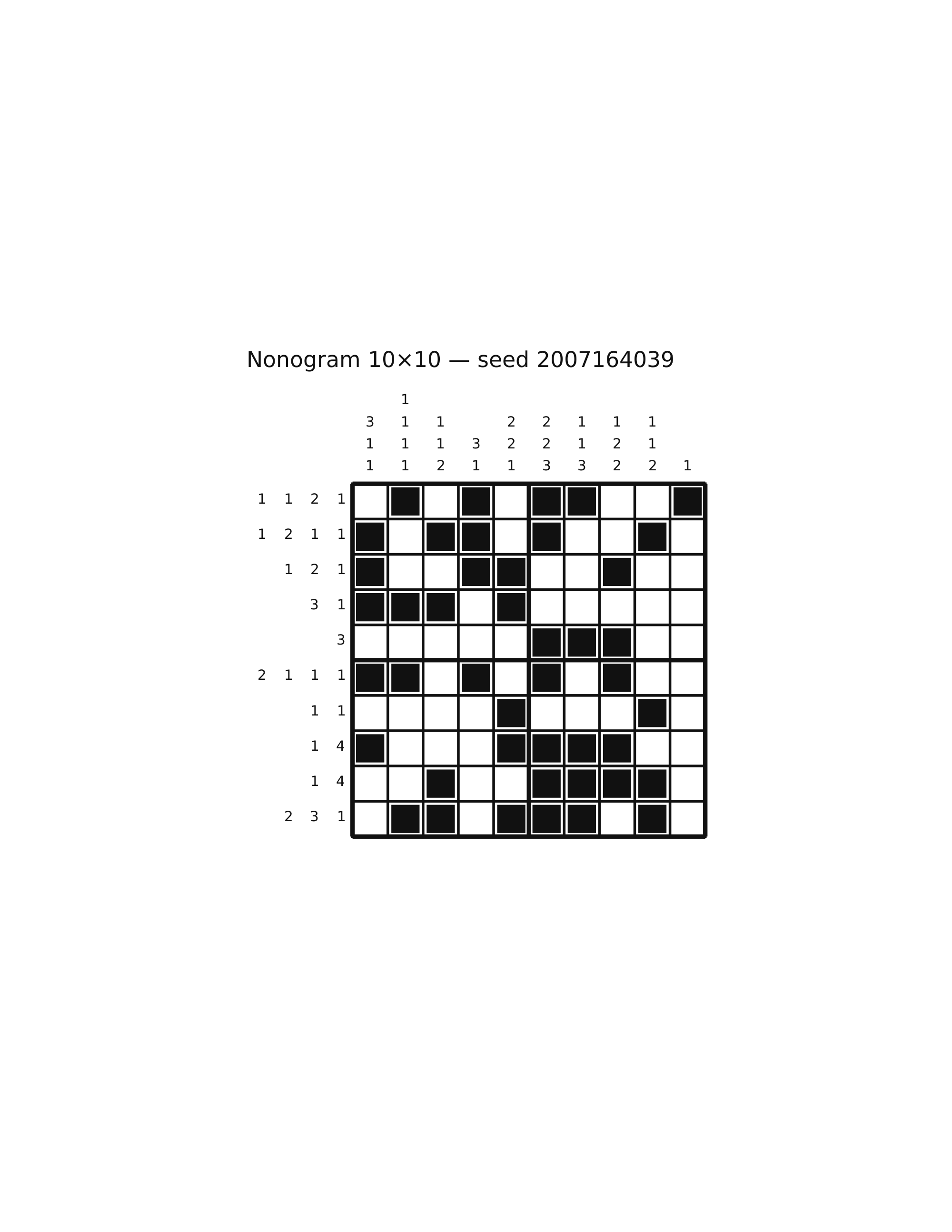 Nonogram 10×10 #66 — solution
