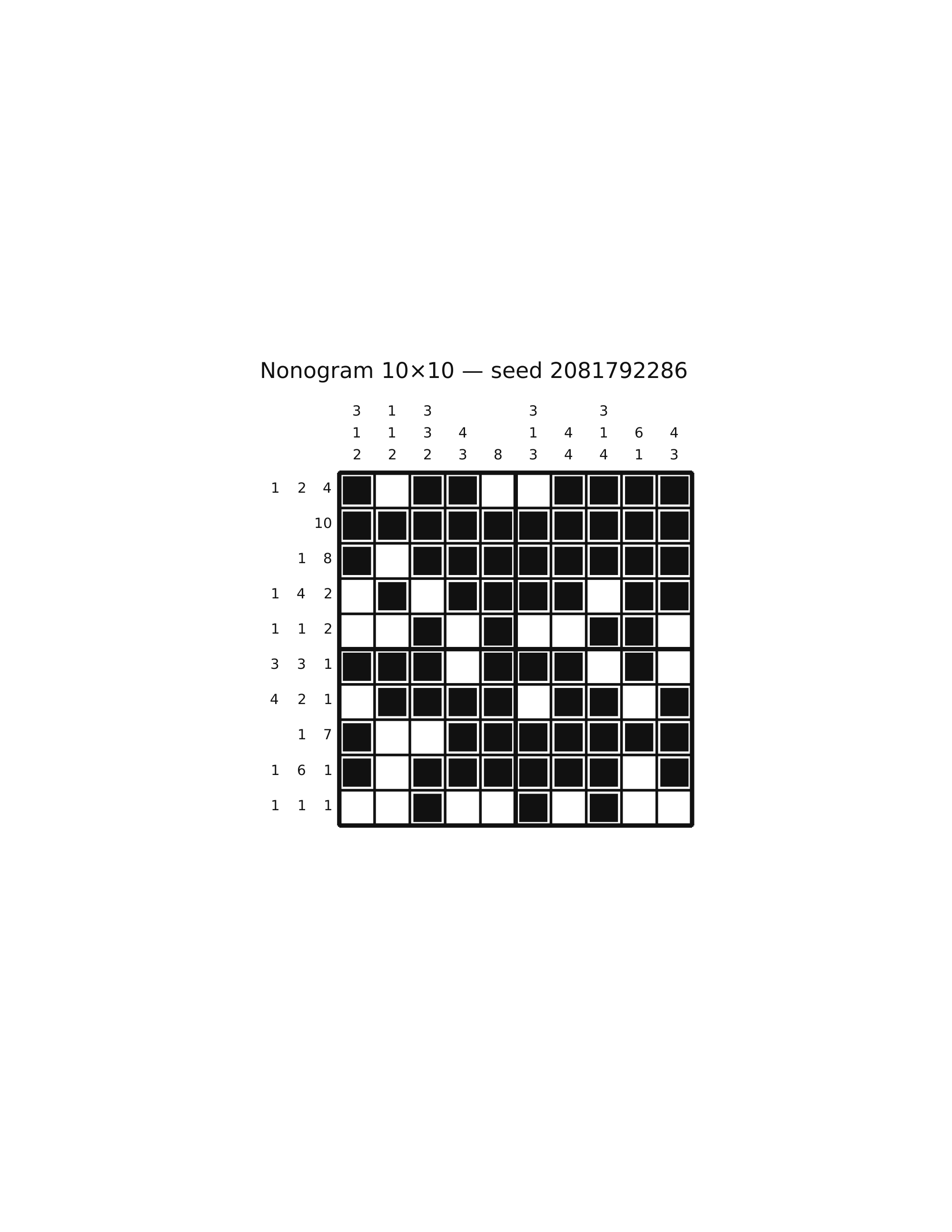 Nonogram 10×10 #32 — solution