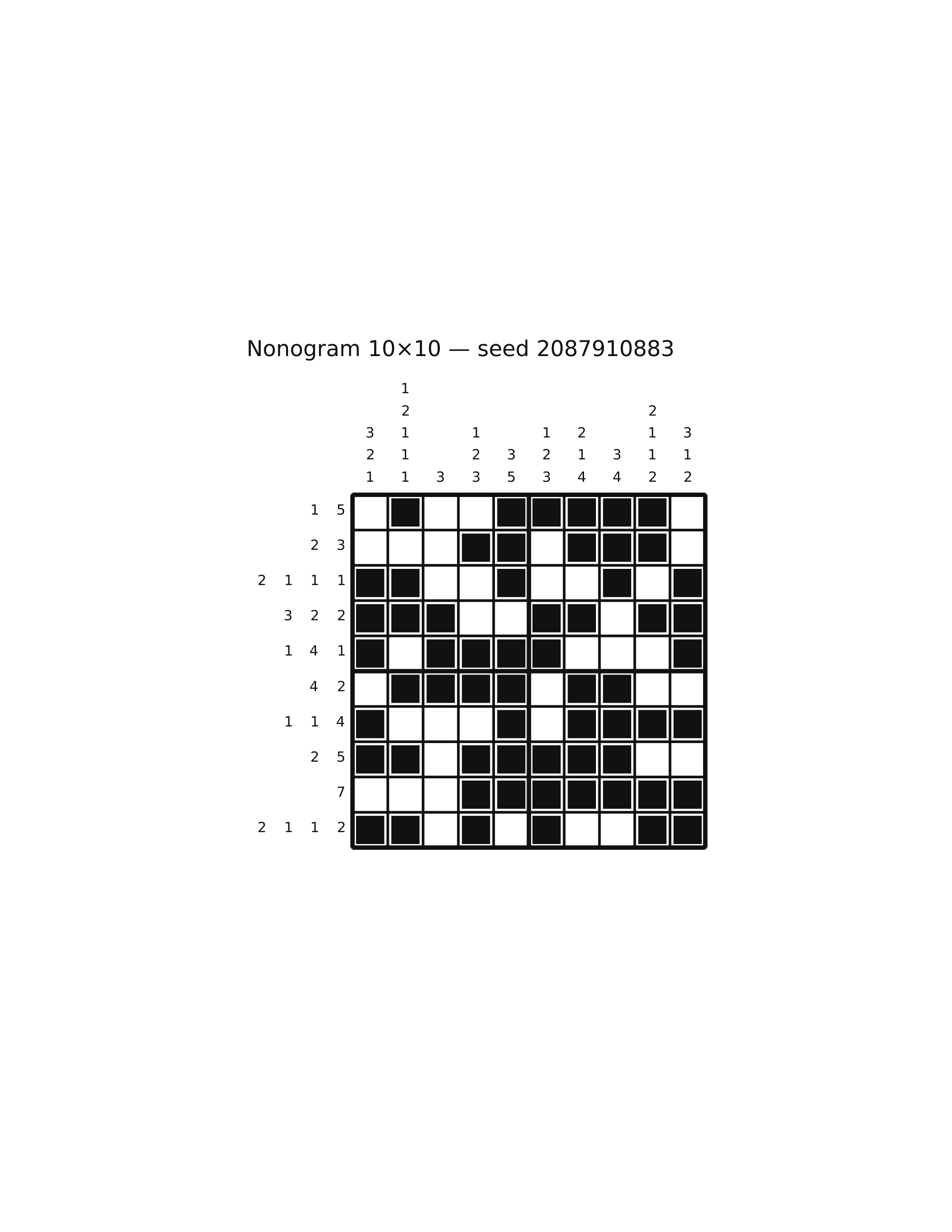 Nonogram 10×10 #19 — solution