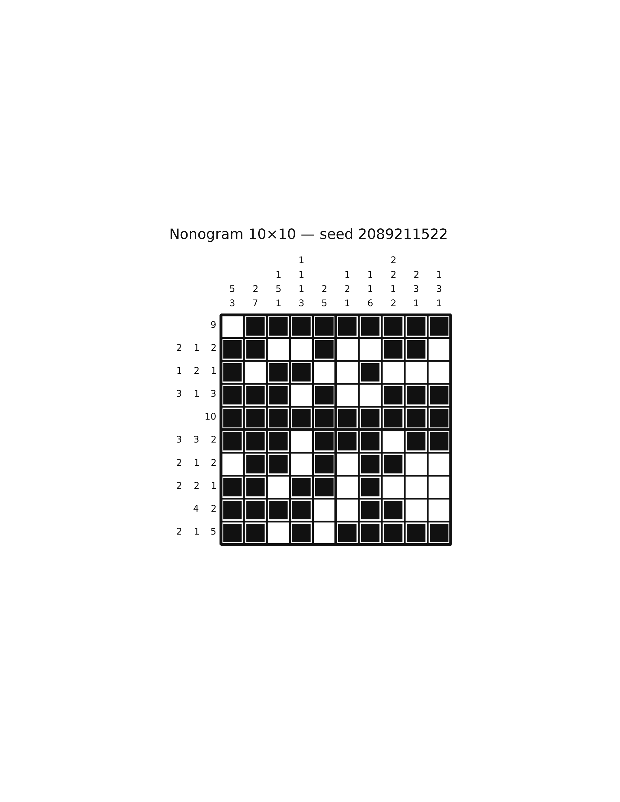 Nonogram 10×10 #46 — solution