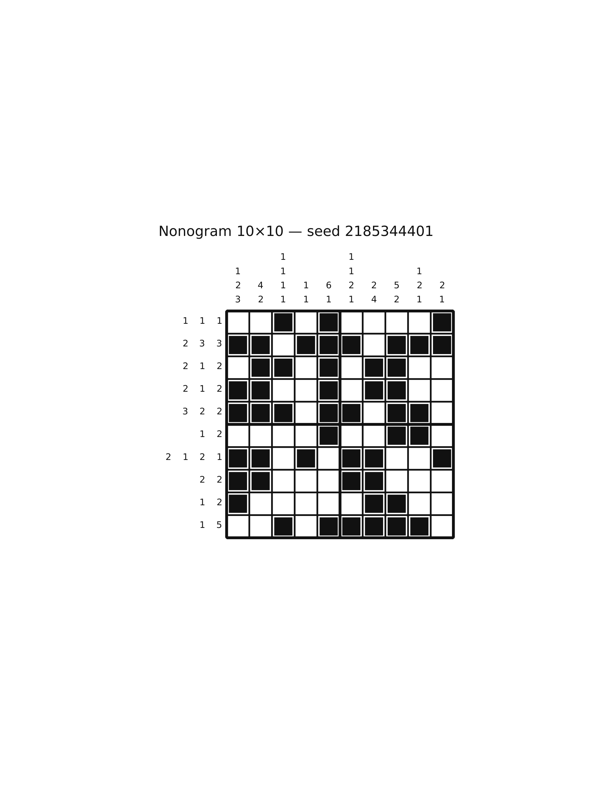 Nonogram 10×10 #70 — solution