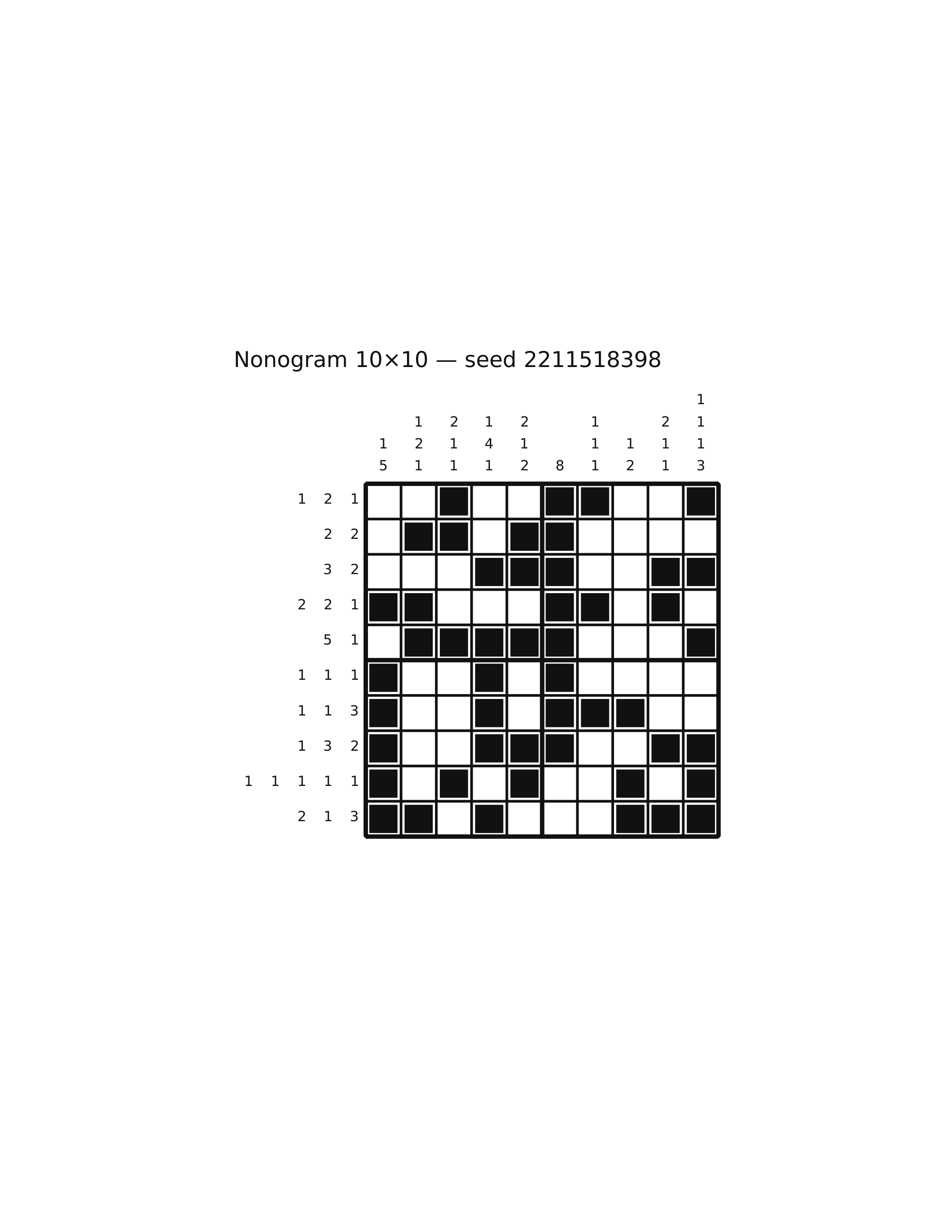 Nonogram 10×10 #46 — solution