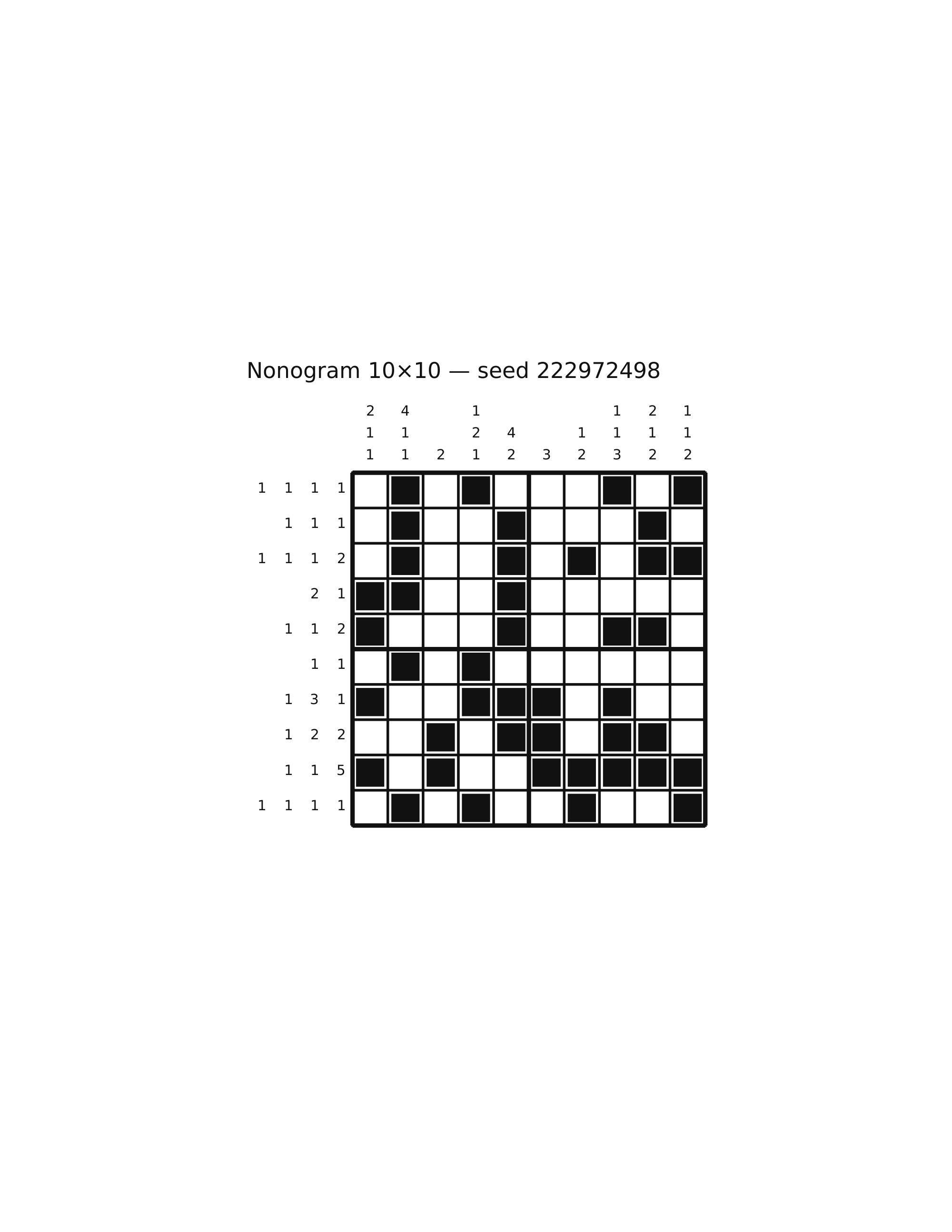 Nonogram 10×10 #16 — solution