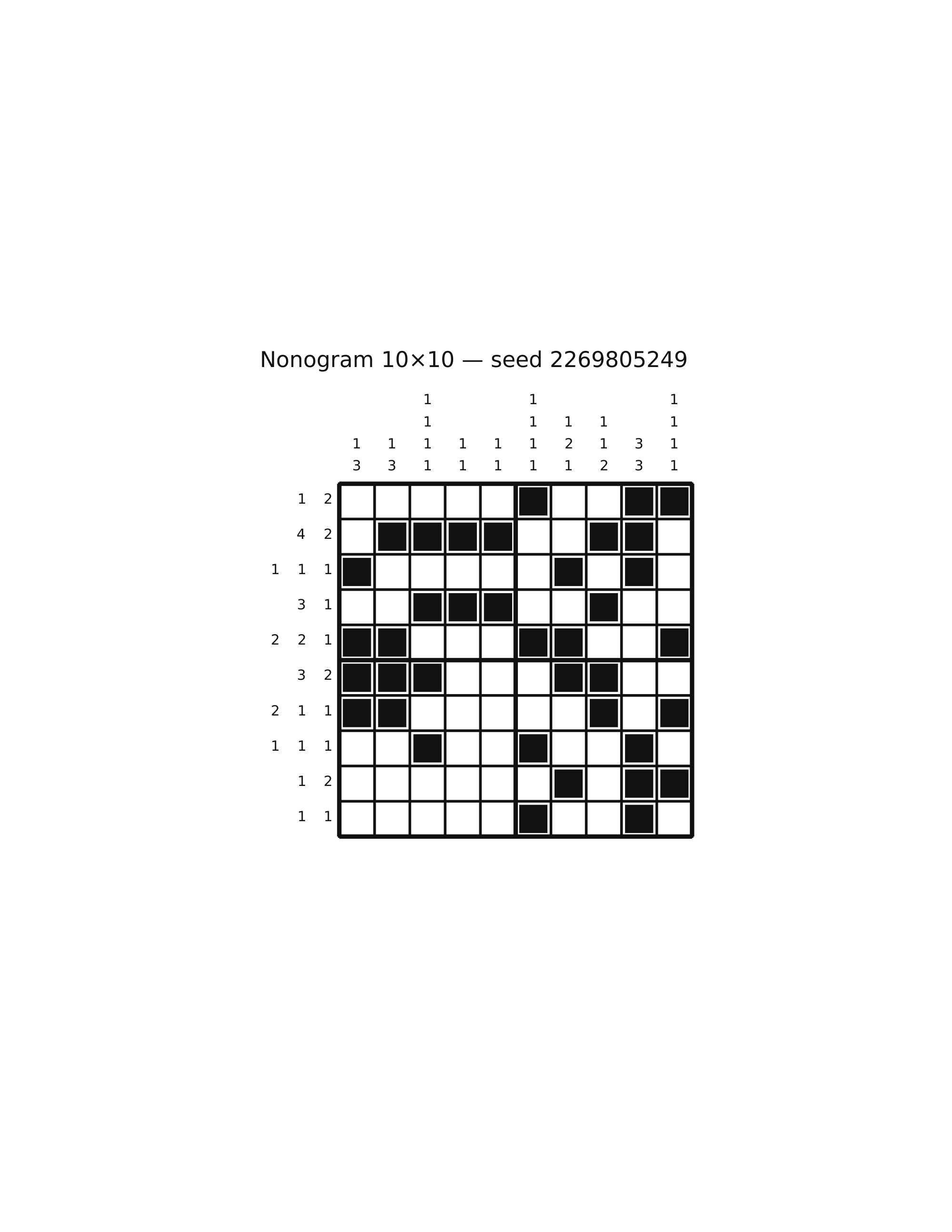 Nonogram 10×10 #17 — solution