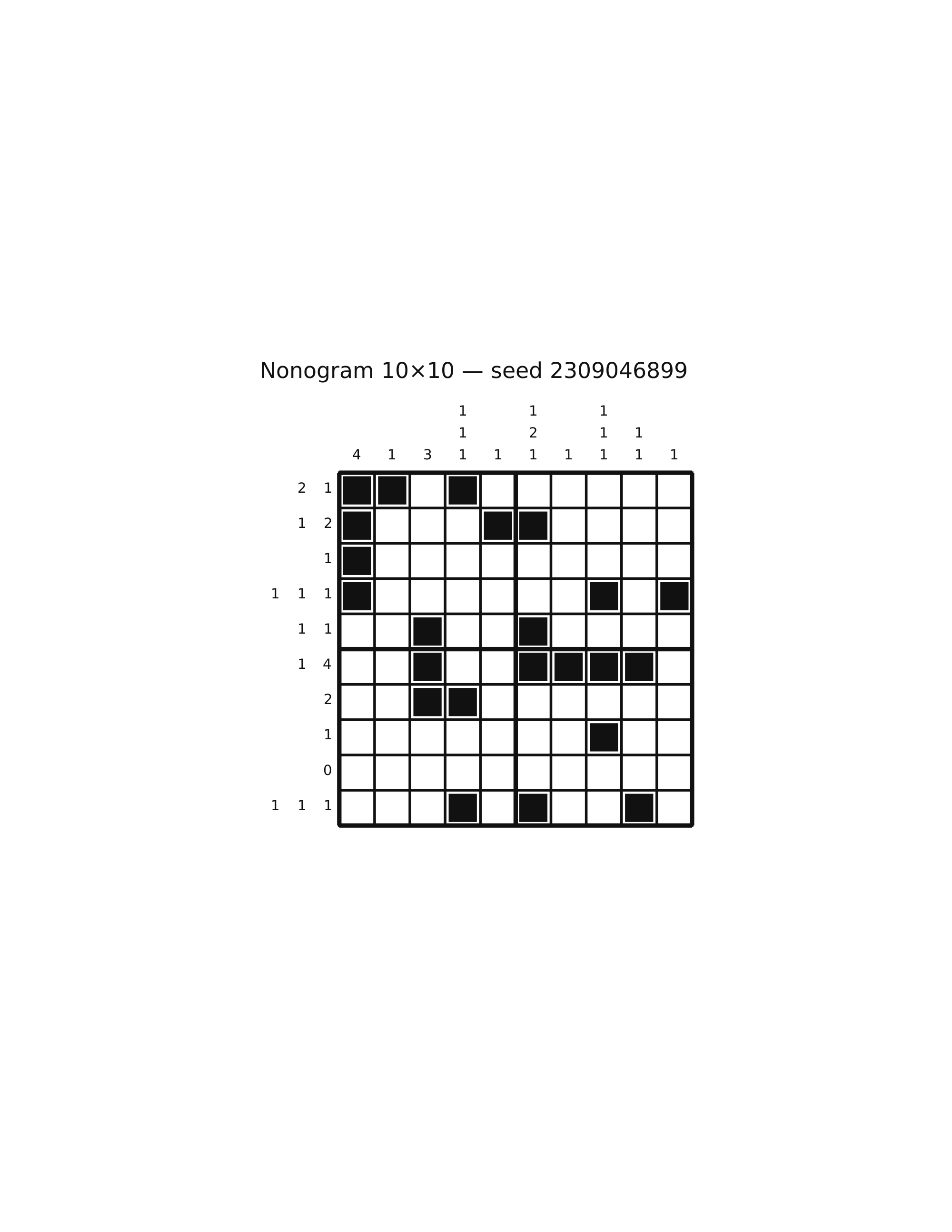 Nonogram 10×10 #42 — solution