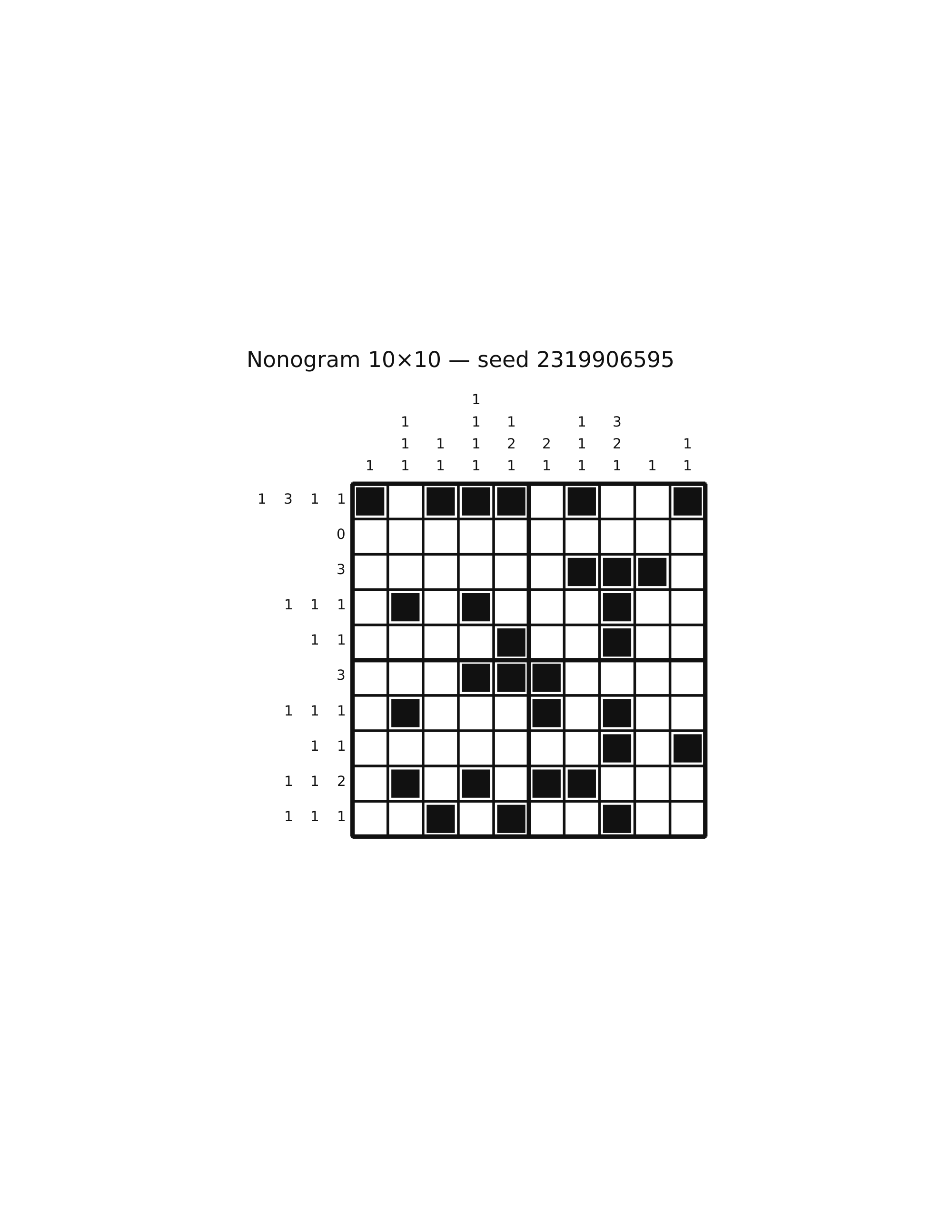 Nonogram 10×10 #64 — solution