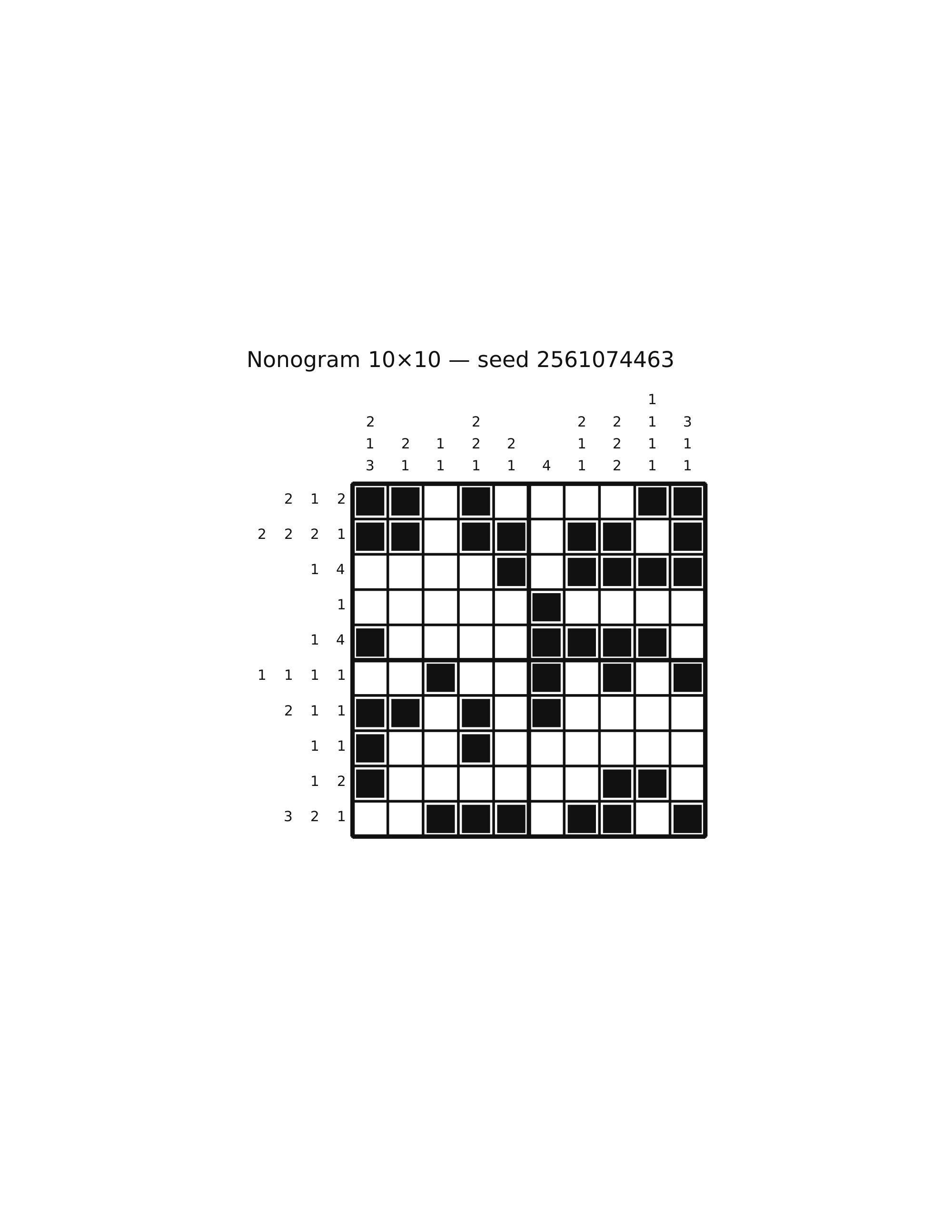 Nonogram 10×10 #19 — solution