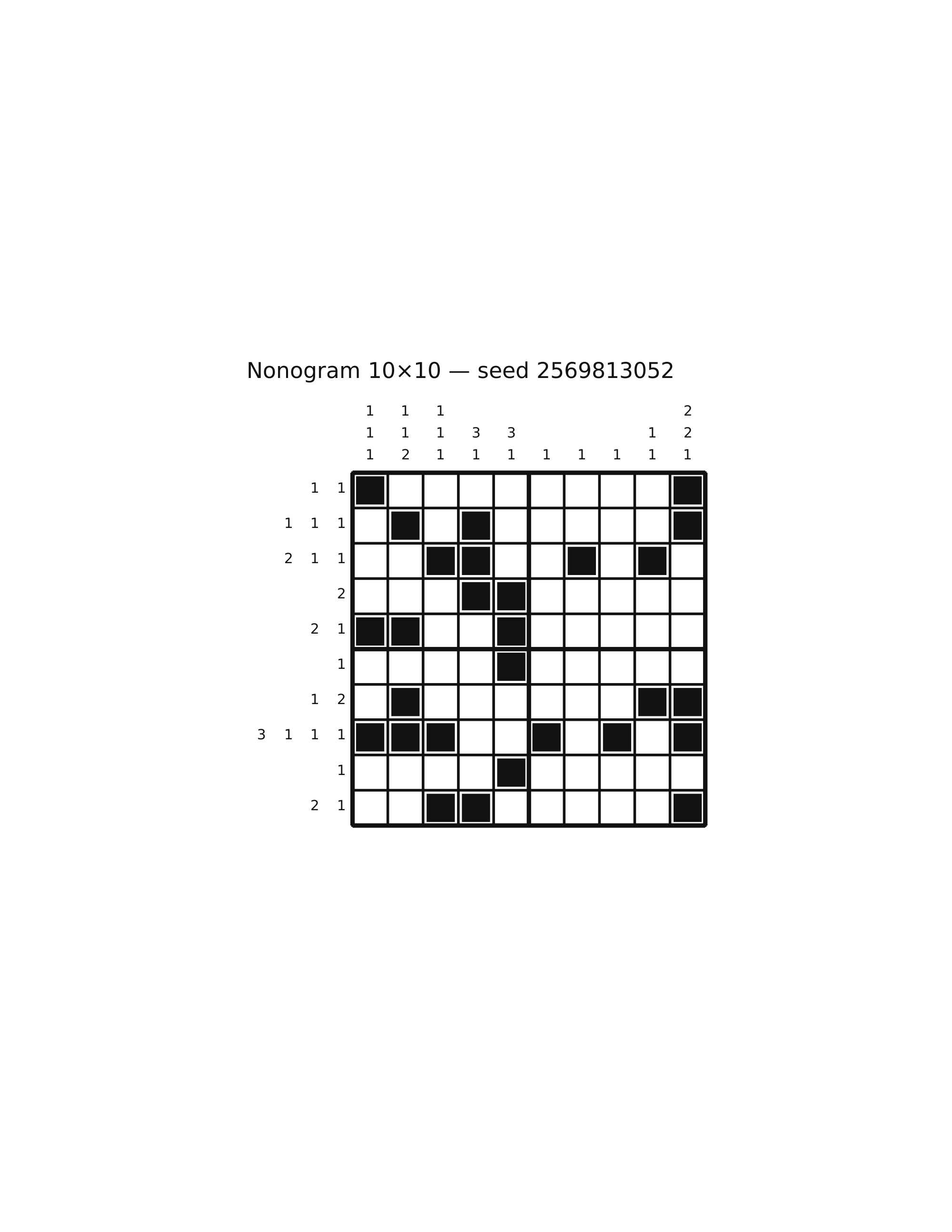 Nonogram 10×10 #34 — solution