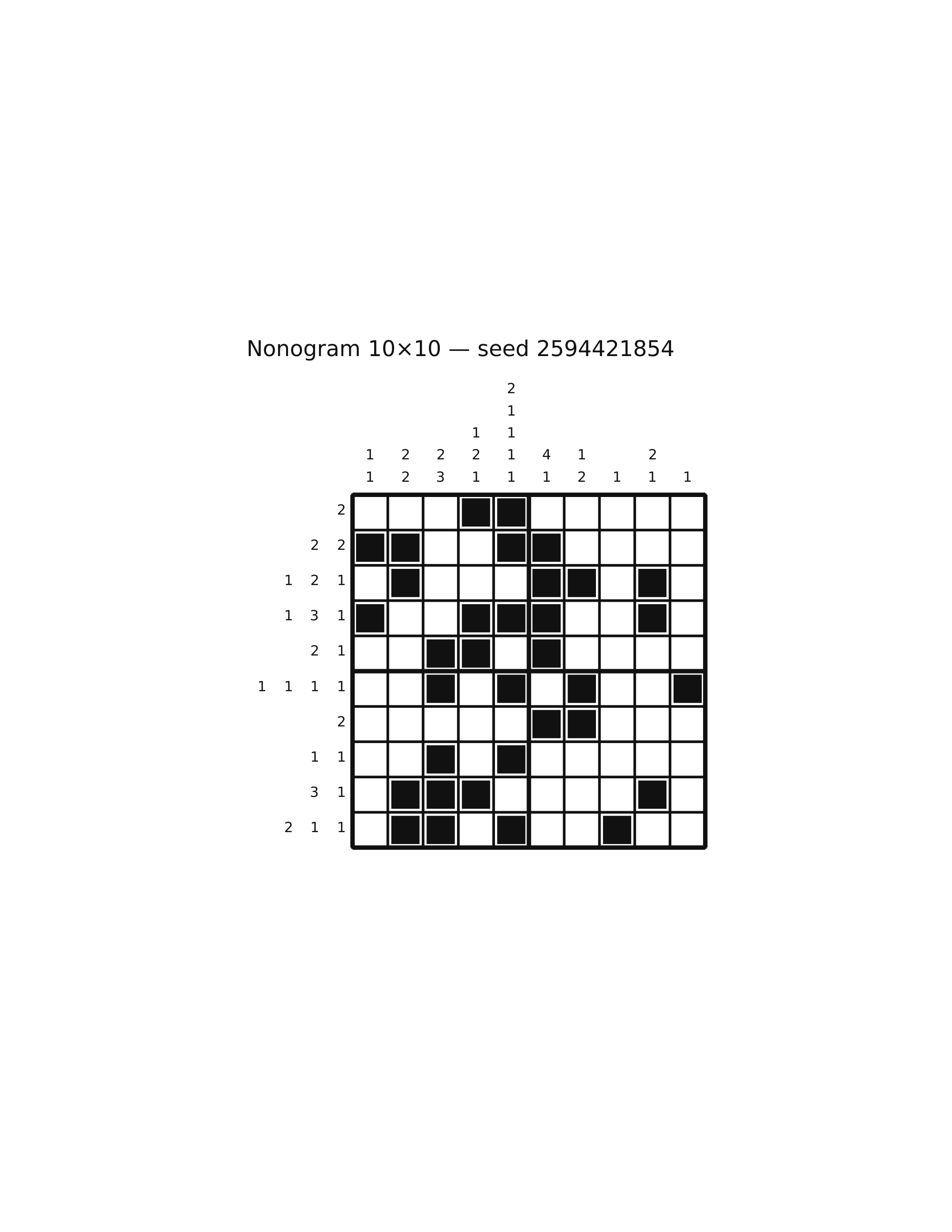 Nonogram 10×10 #47 — solution