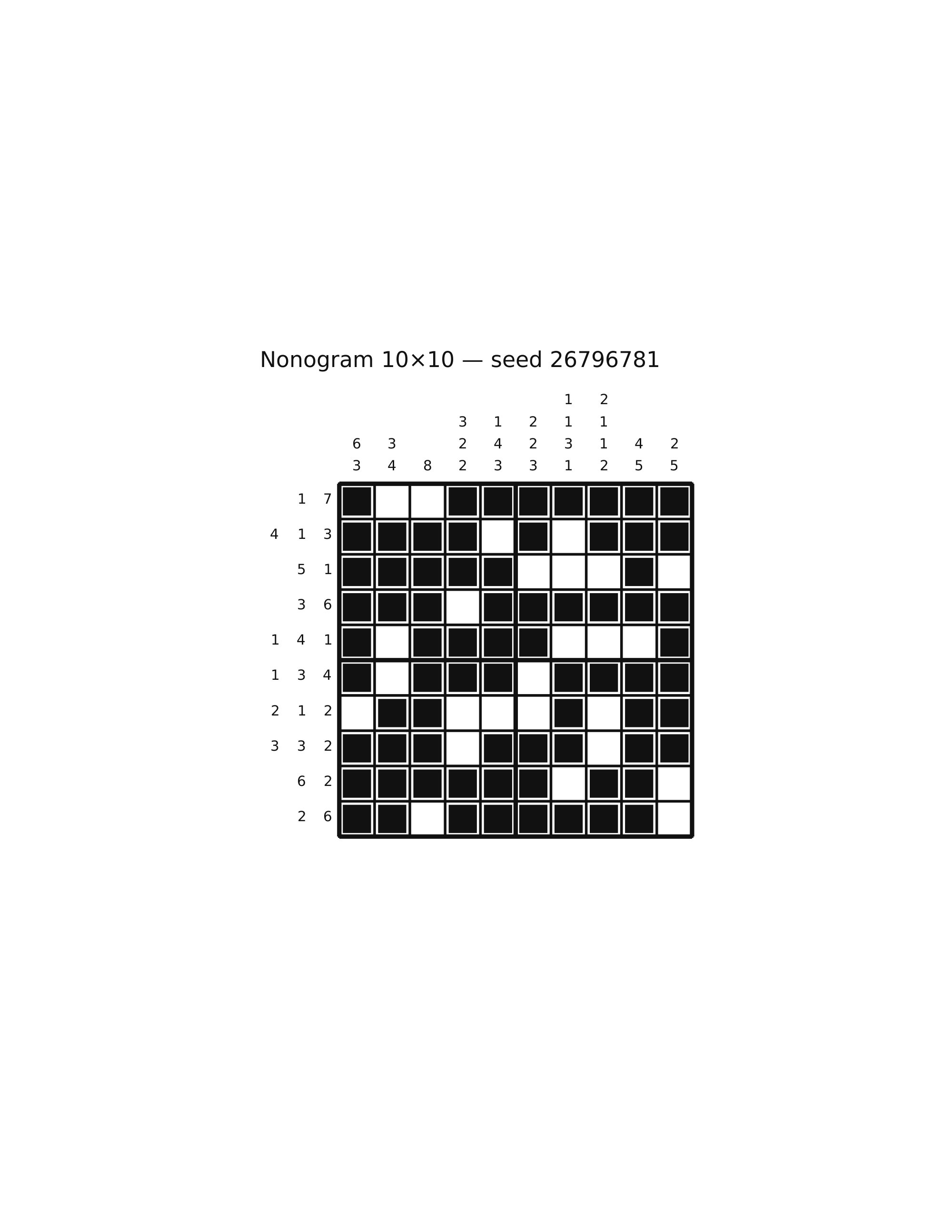 Nonogram 10×10 #17 — solution