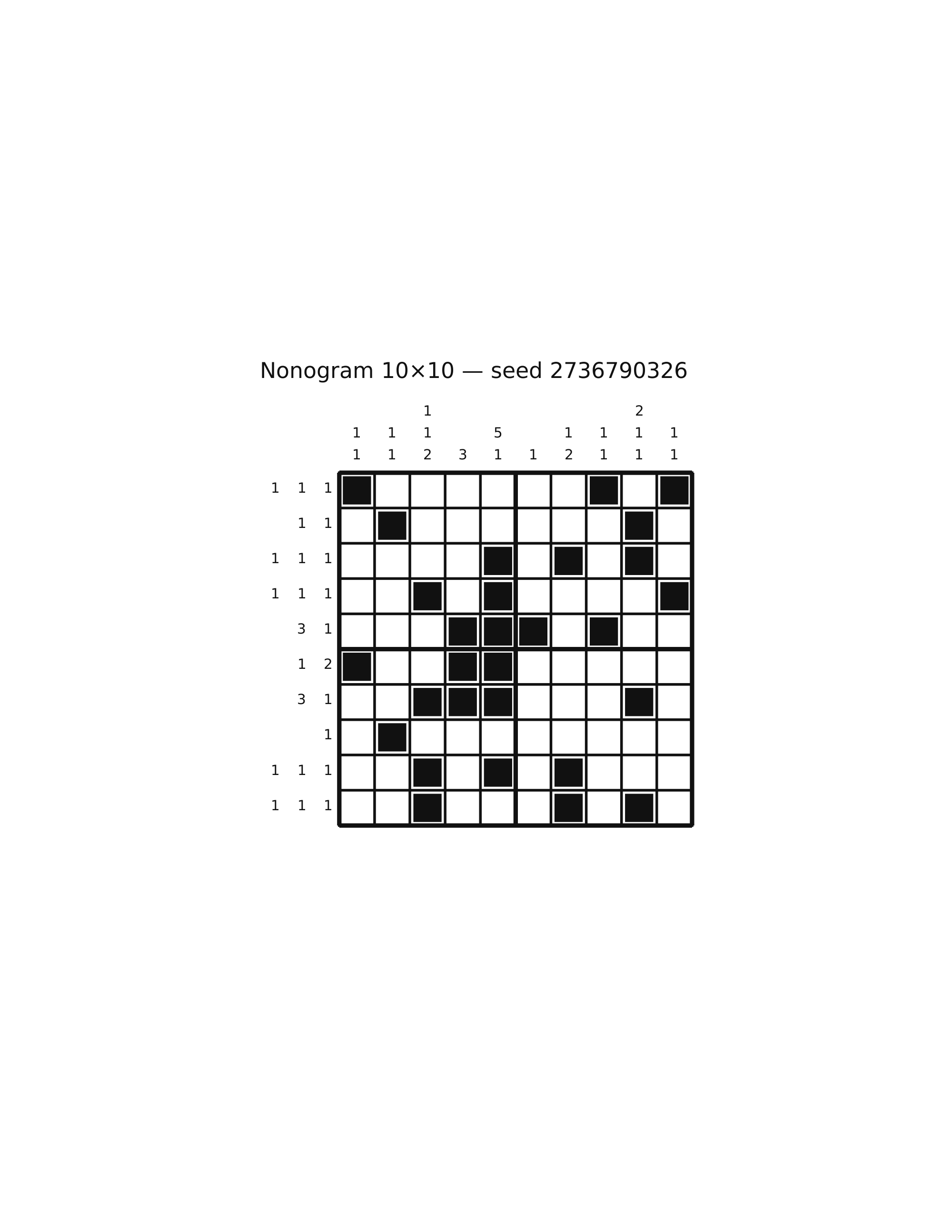 Nonogram 10×10 #25 — solution