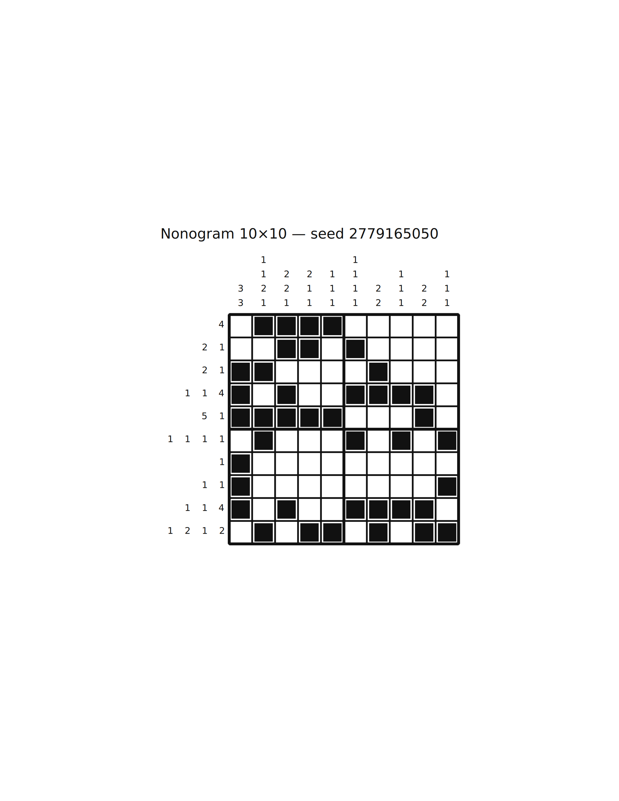 Nonogram 10×10 #3 — solution