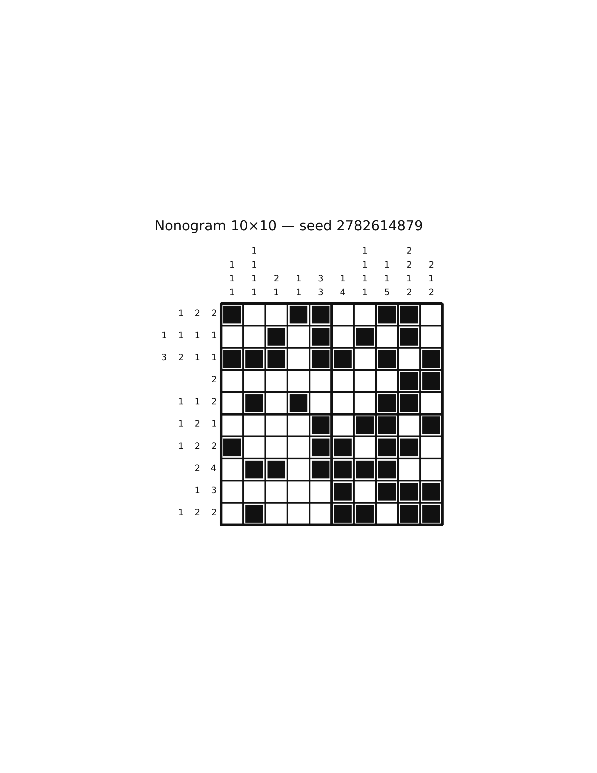 Nonogram 10×10 #68 — solution