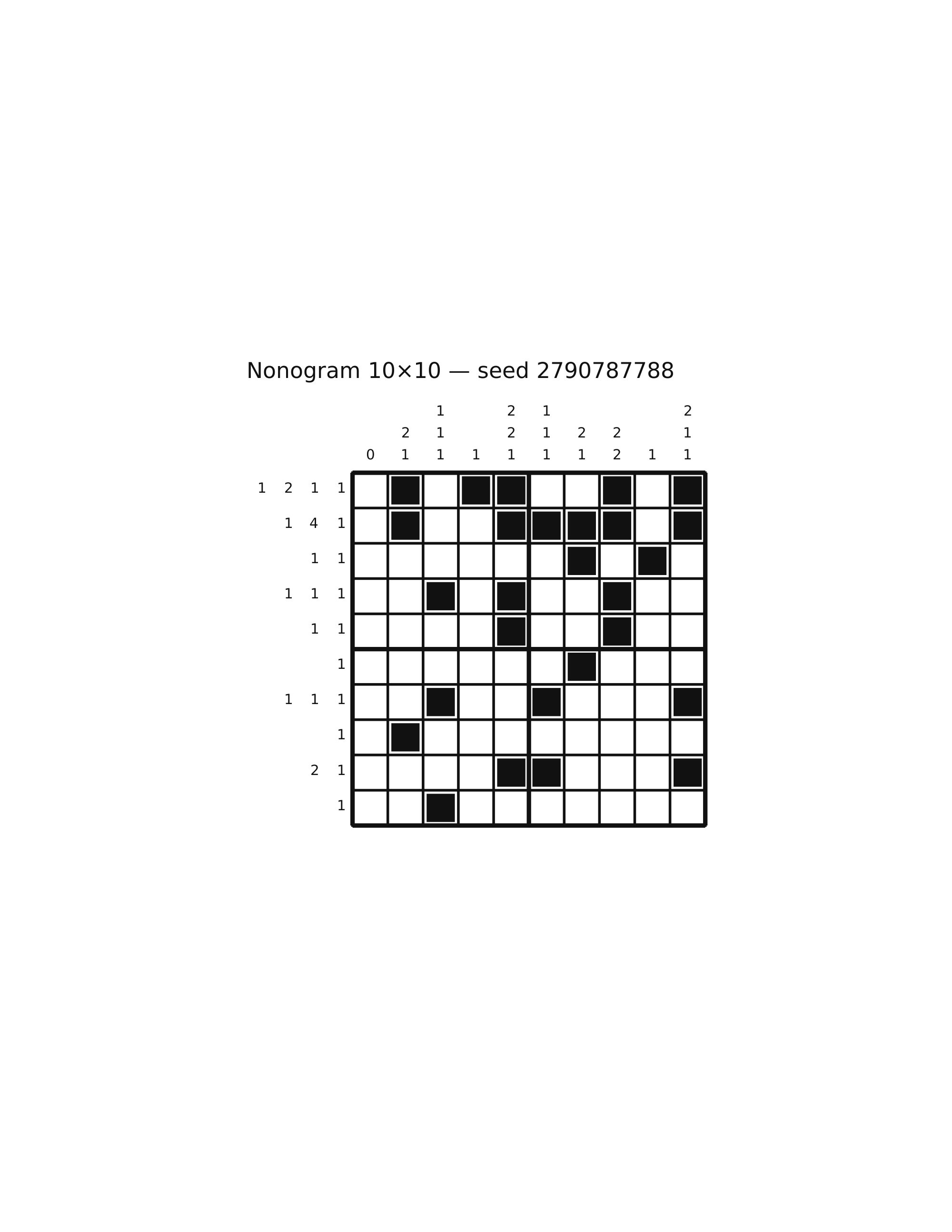 Nonogram 10×10 #56 — solution