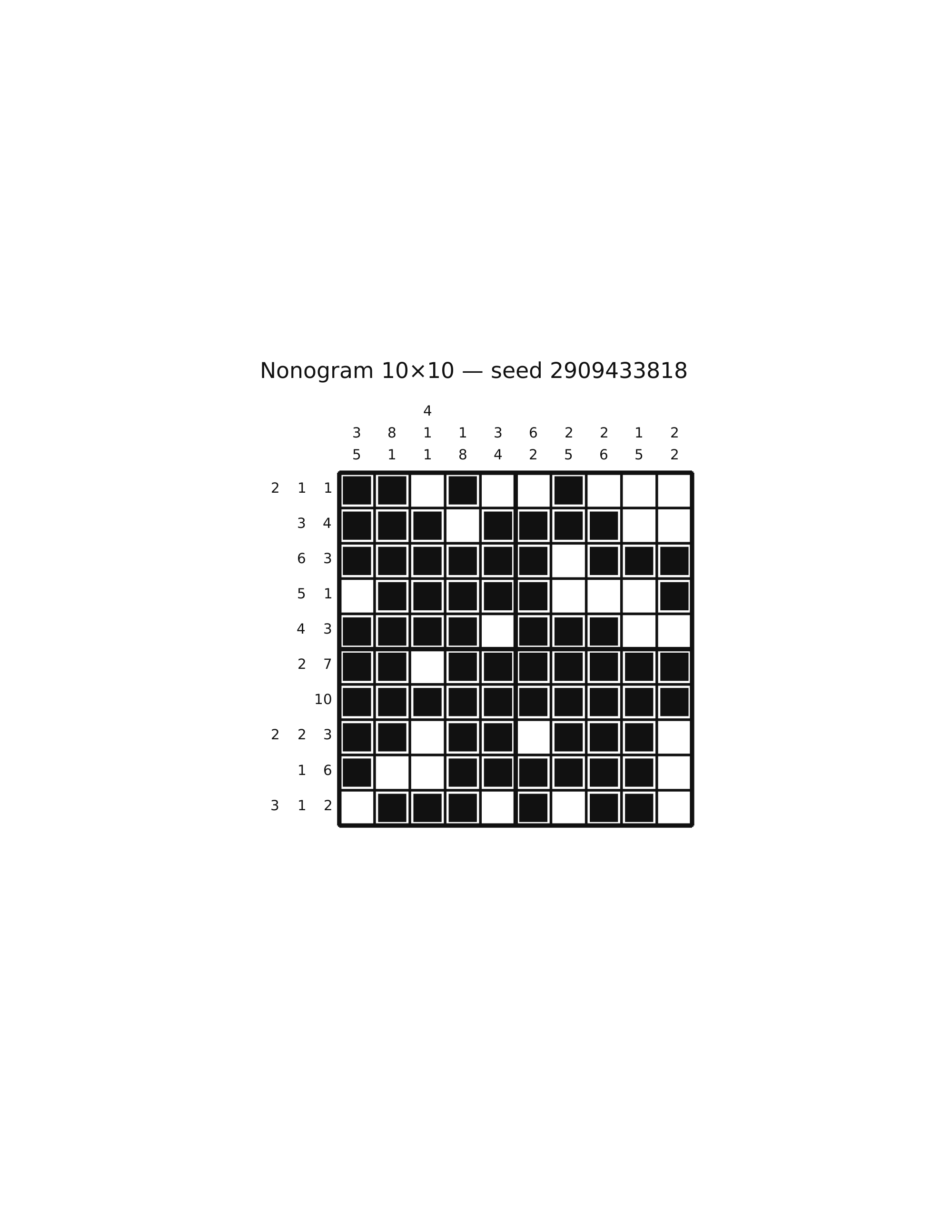 Nonogram 10×10 #19 — solution