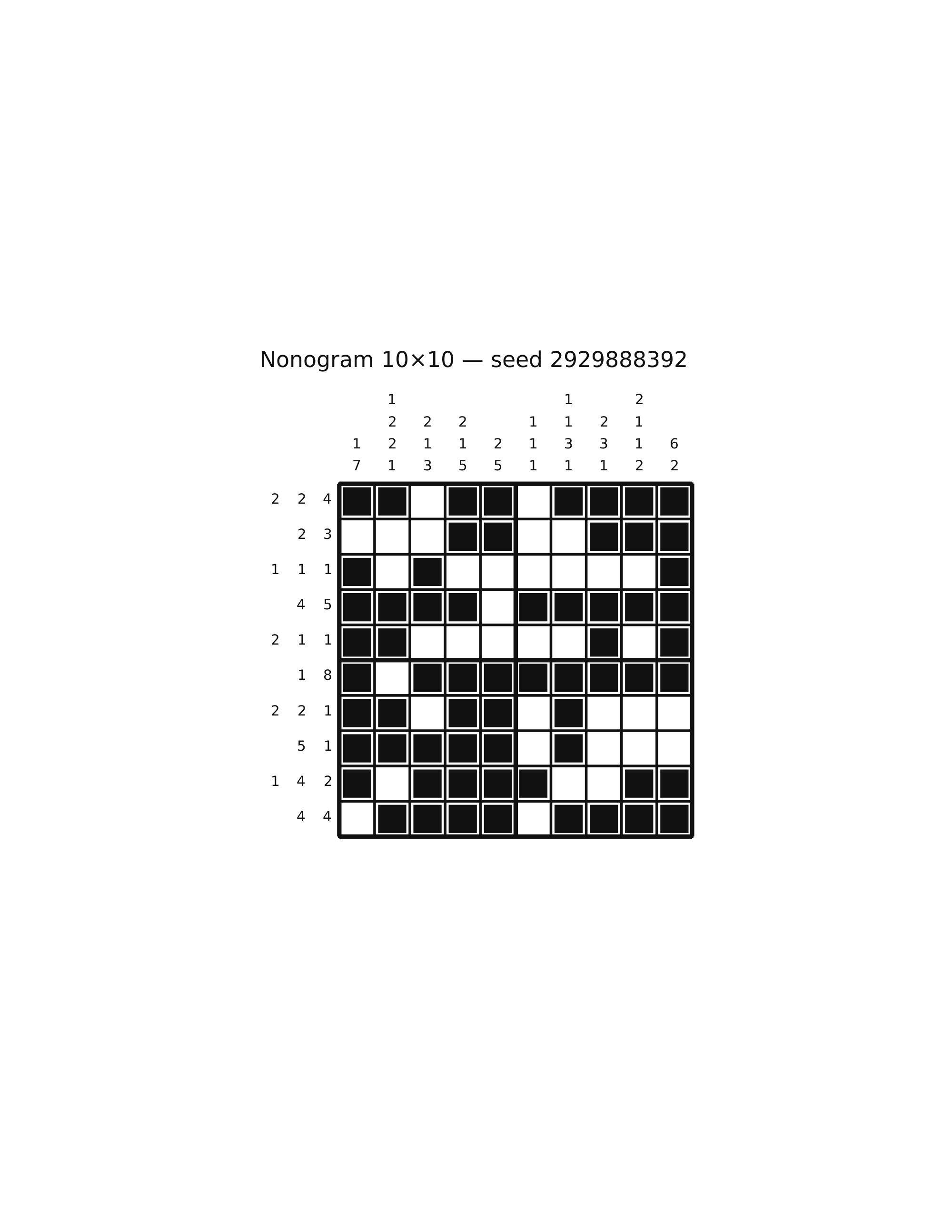 Nonogram 10×10 #79 — solution