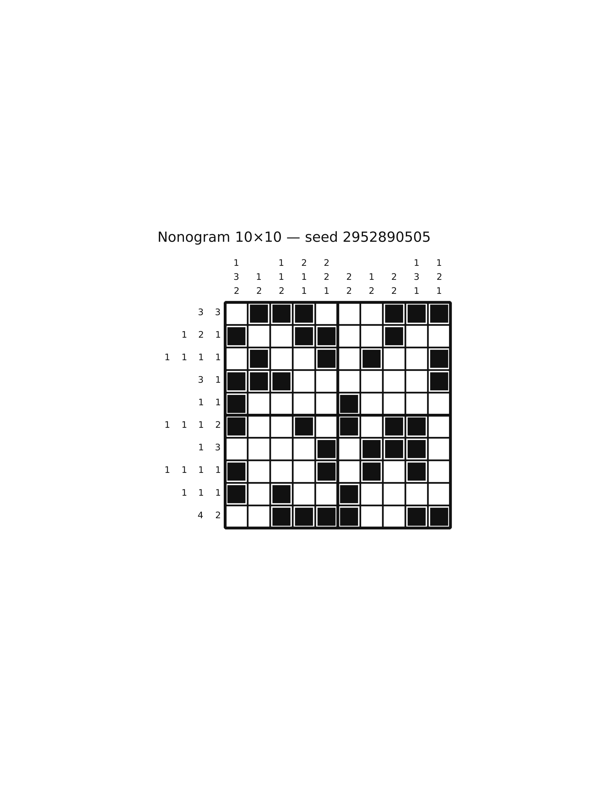 Nonogram 10×10 #82 — solution
