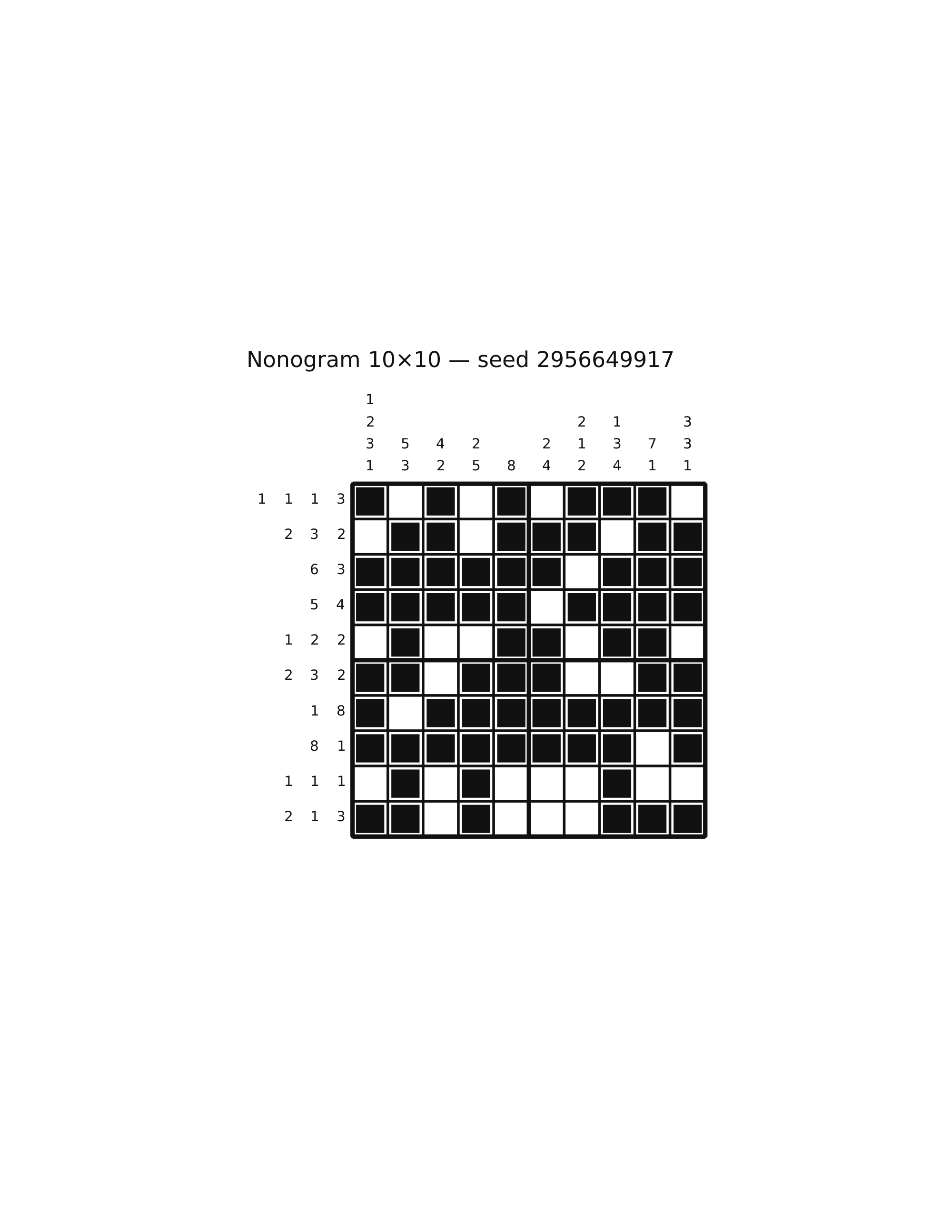Nonogram 10×10 #59 — solution