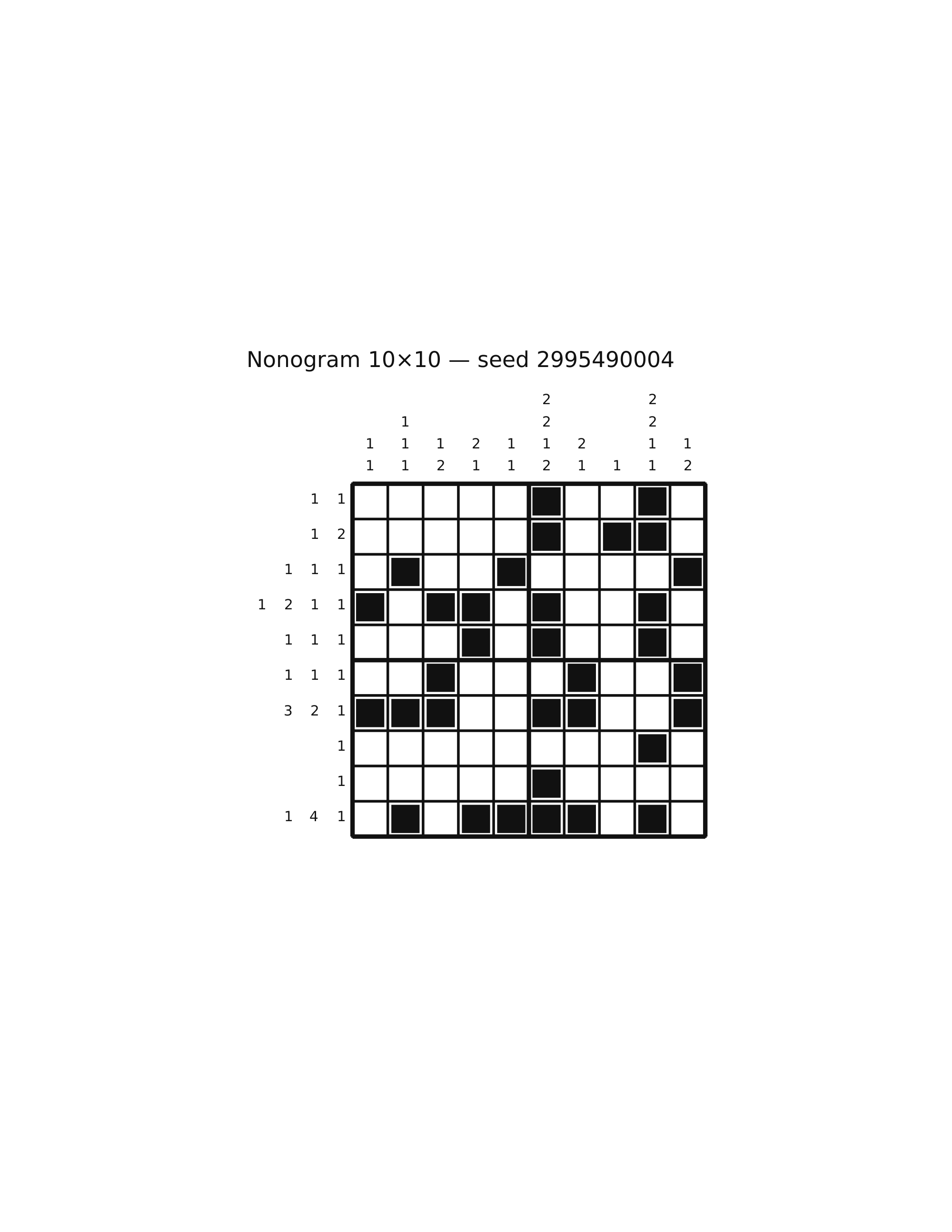 Nonogram 10×10 #61 — solution
