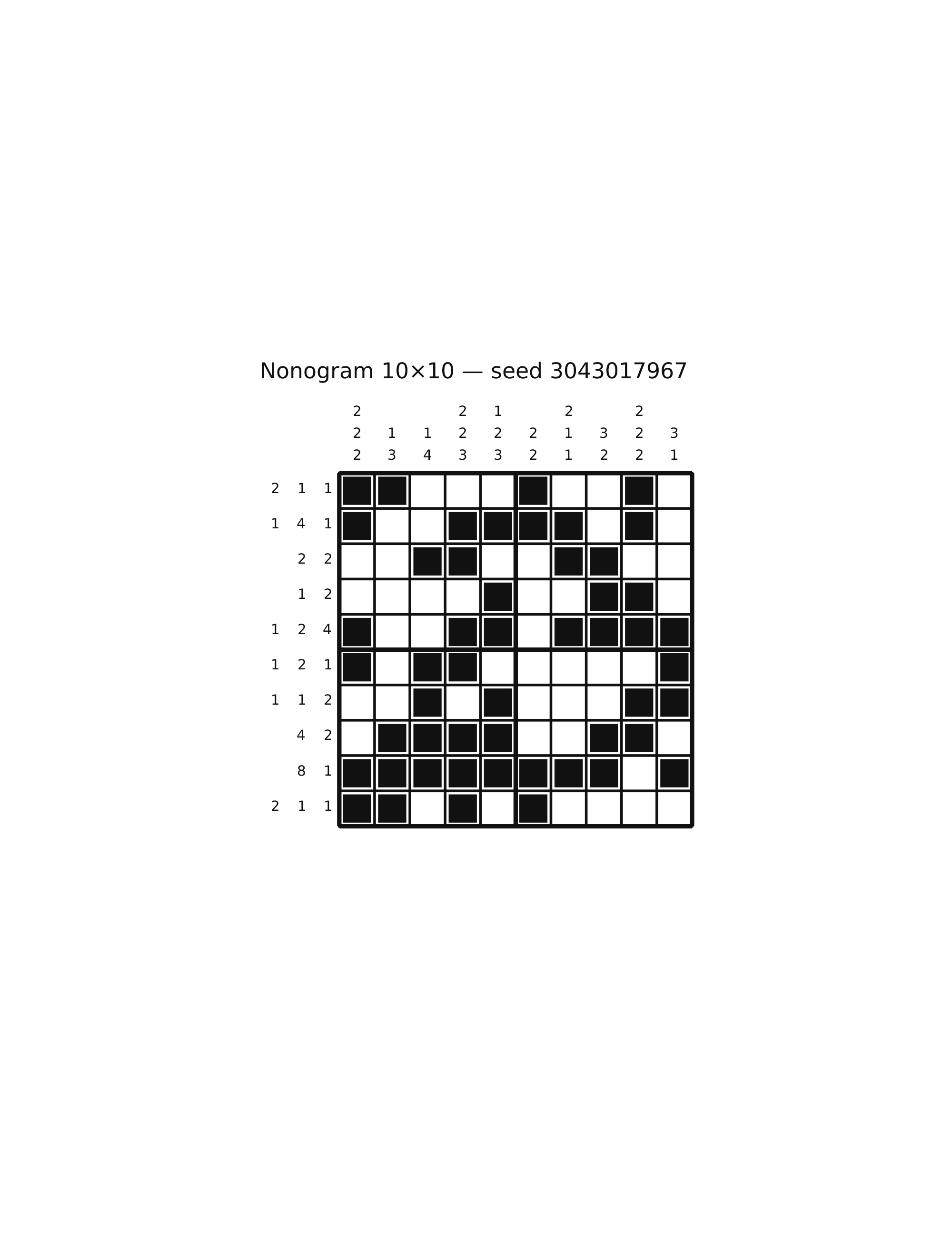 Nonogram 10×10 #26 — solution