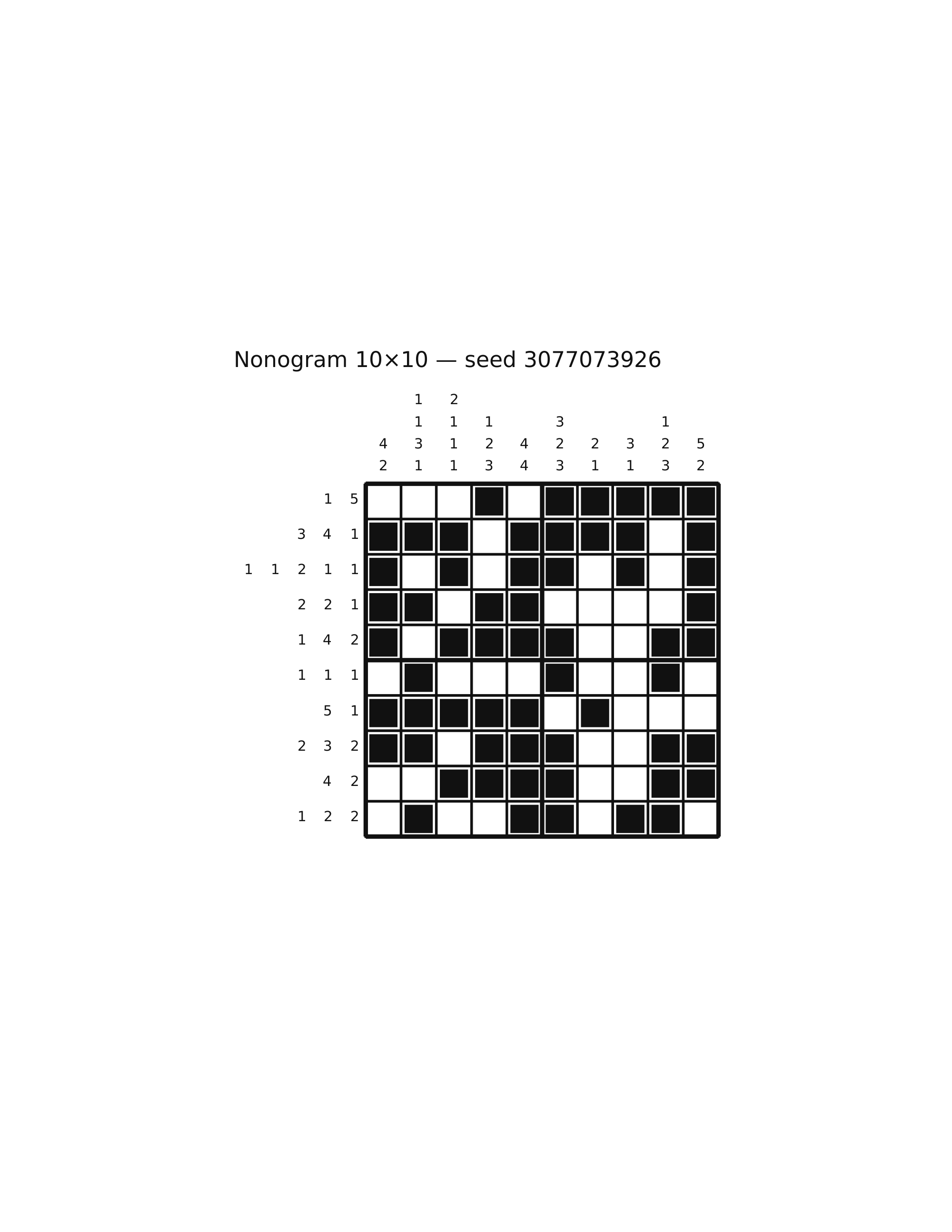 Nonogram 10×10 #27 — solution