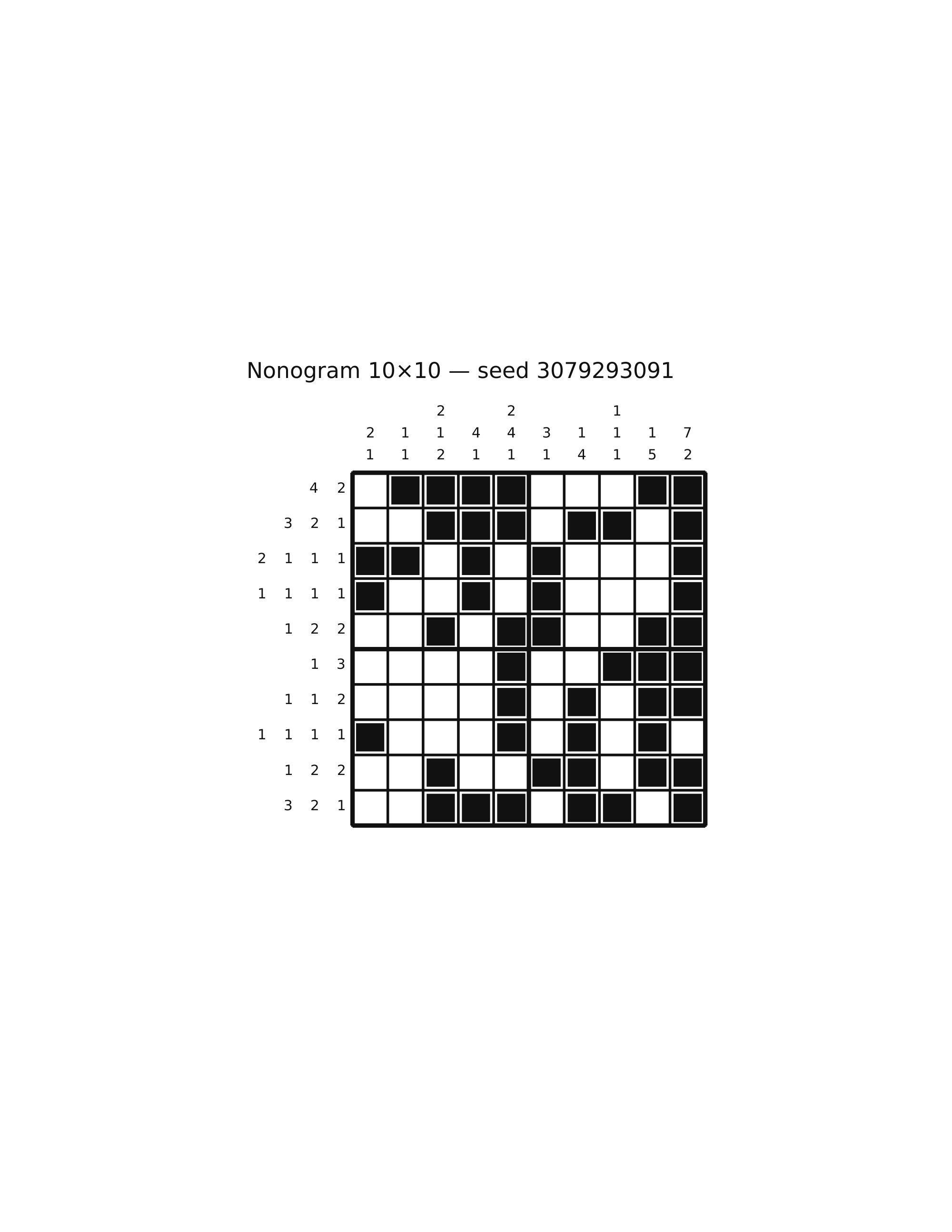 Nonogram 10×10 #83 — solution