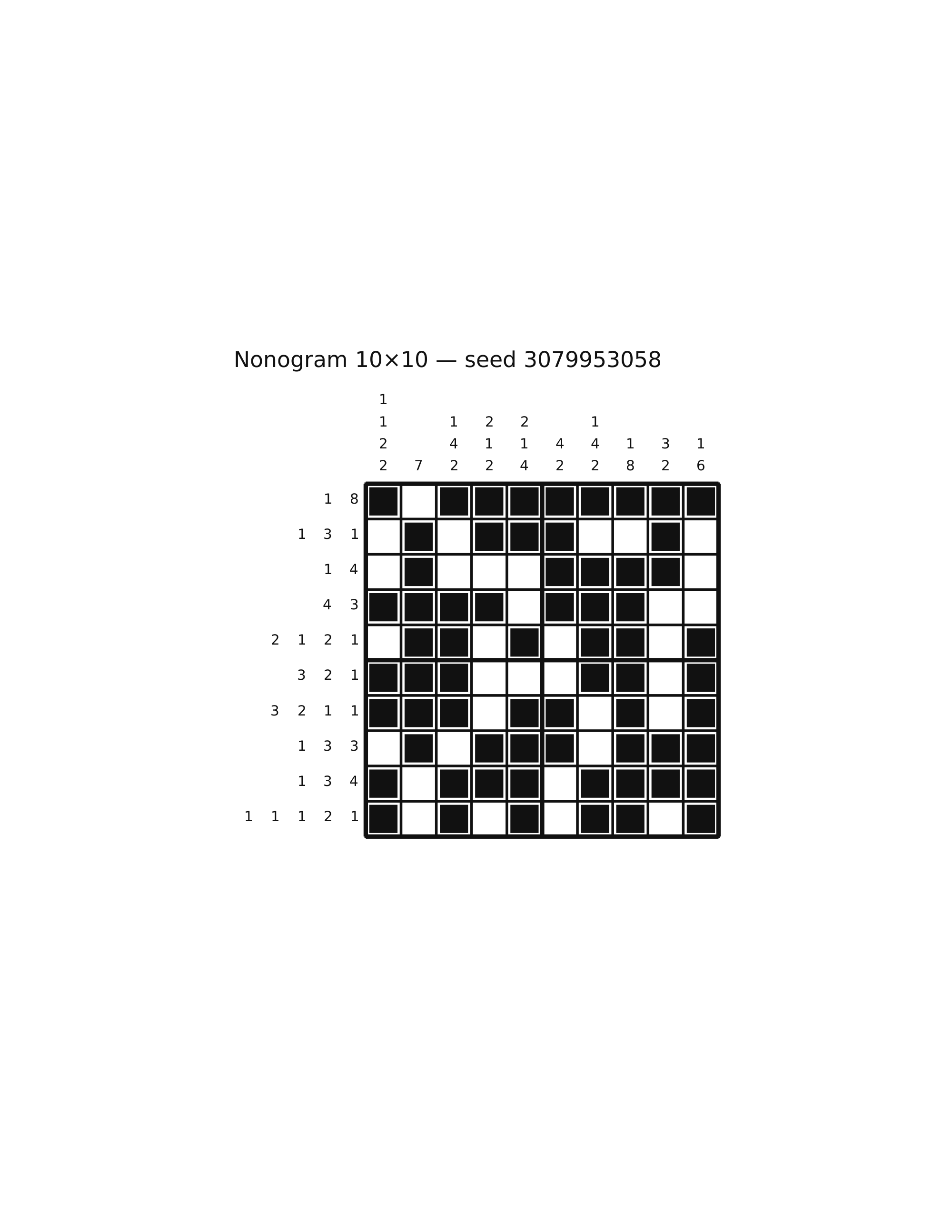 Nonogram 10×10 #60 — solution