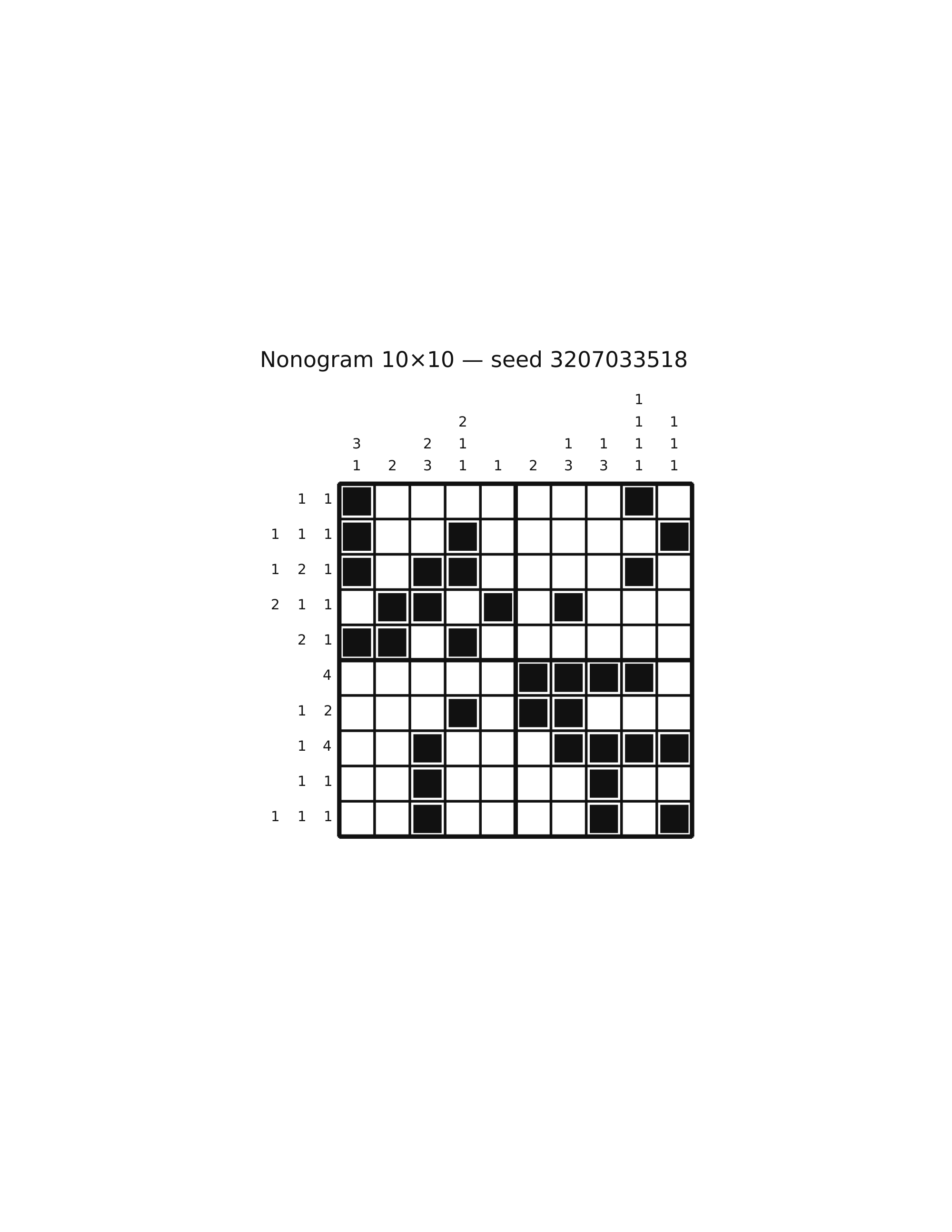 Nonogram 10×10 #68 — solution